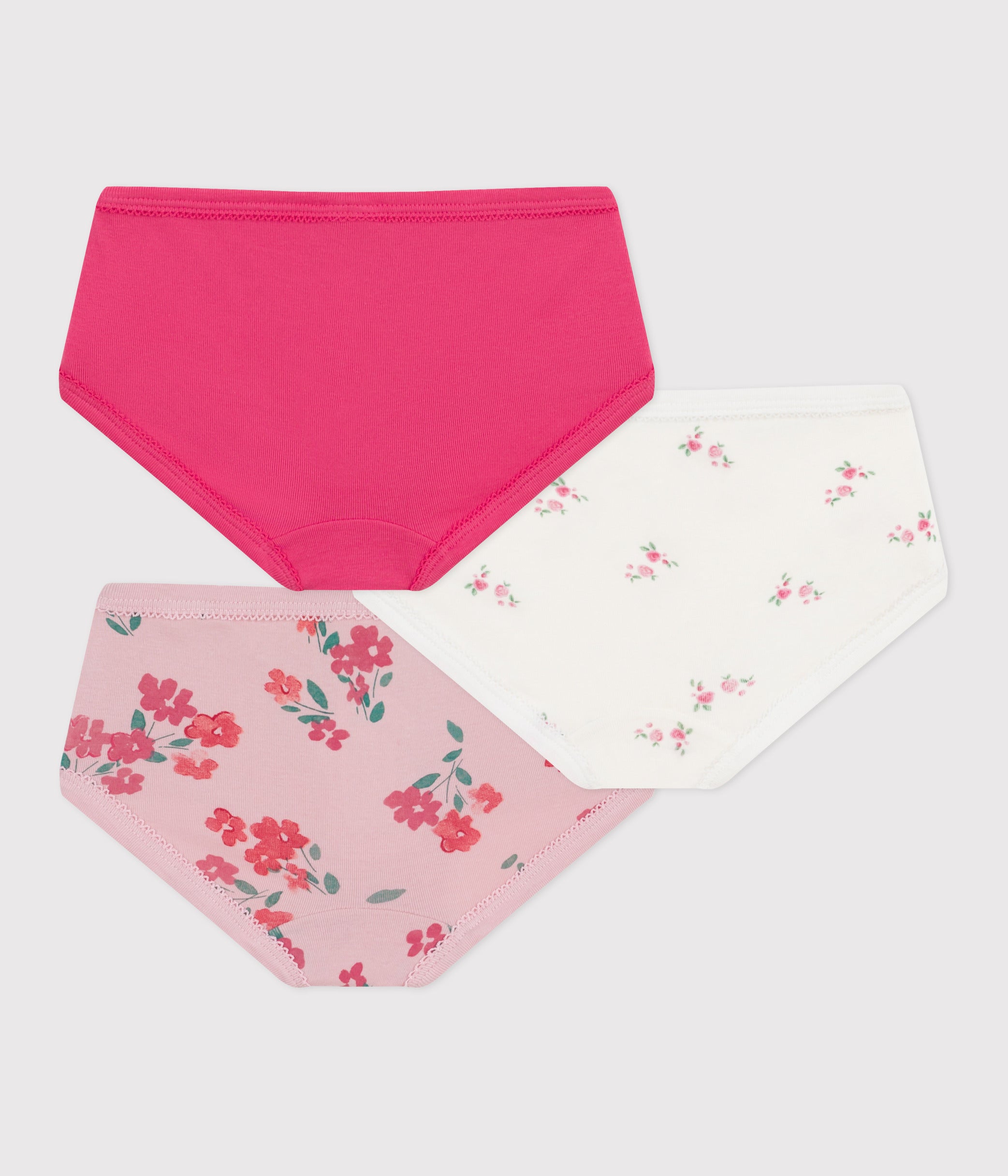 lot-de-3-culottes-enfant-en-coton-taille-haute-imprimé-fleurs