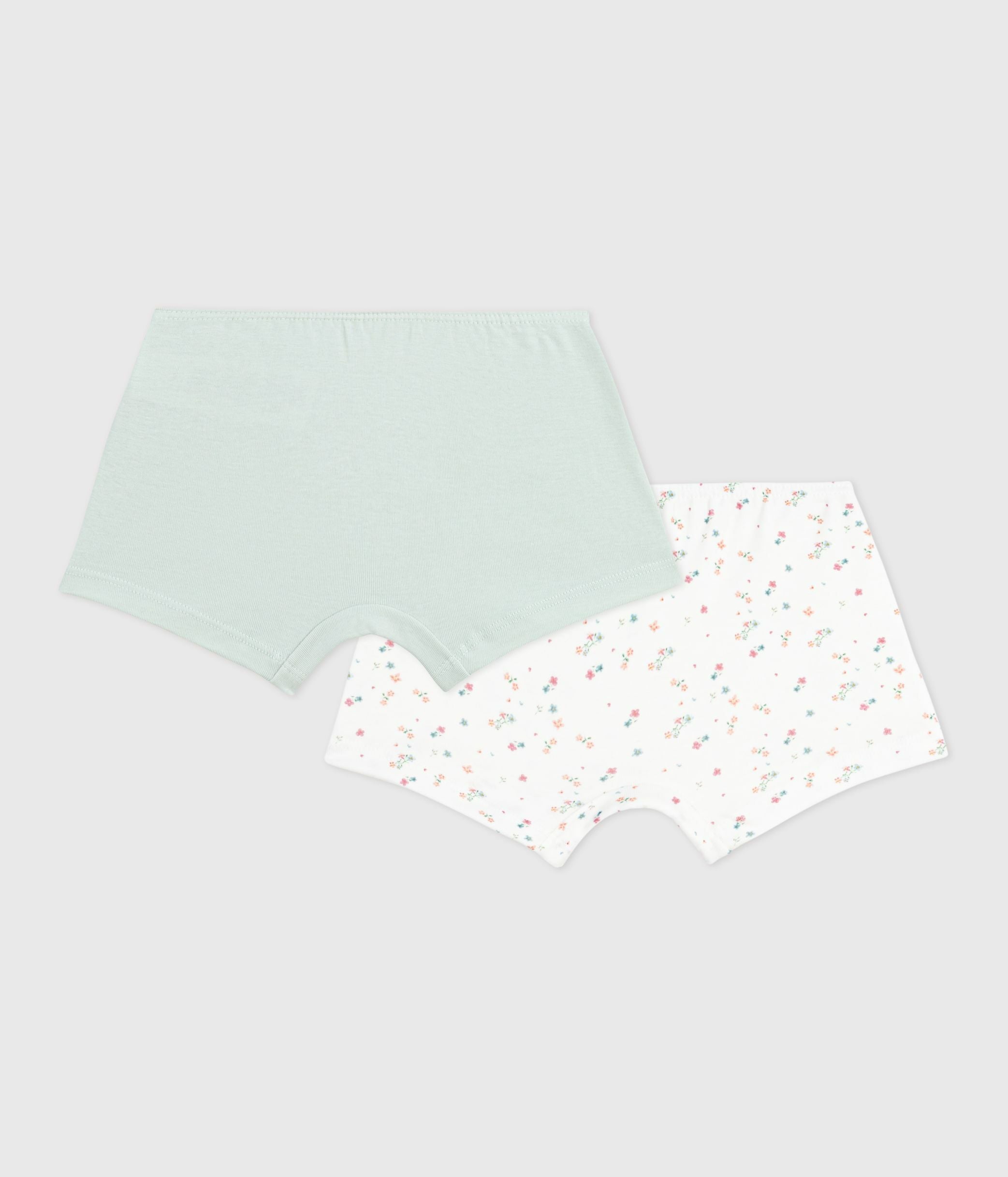 lot-de-2-shorties-enfant-en-coton-imprimé-fleurs