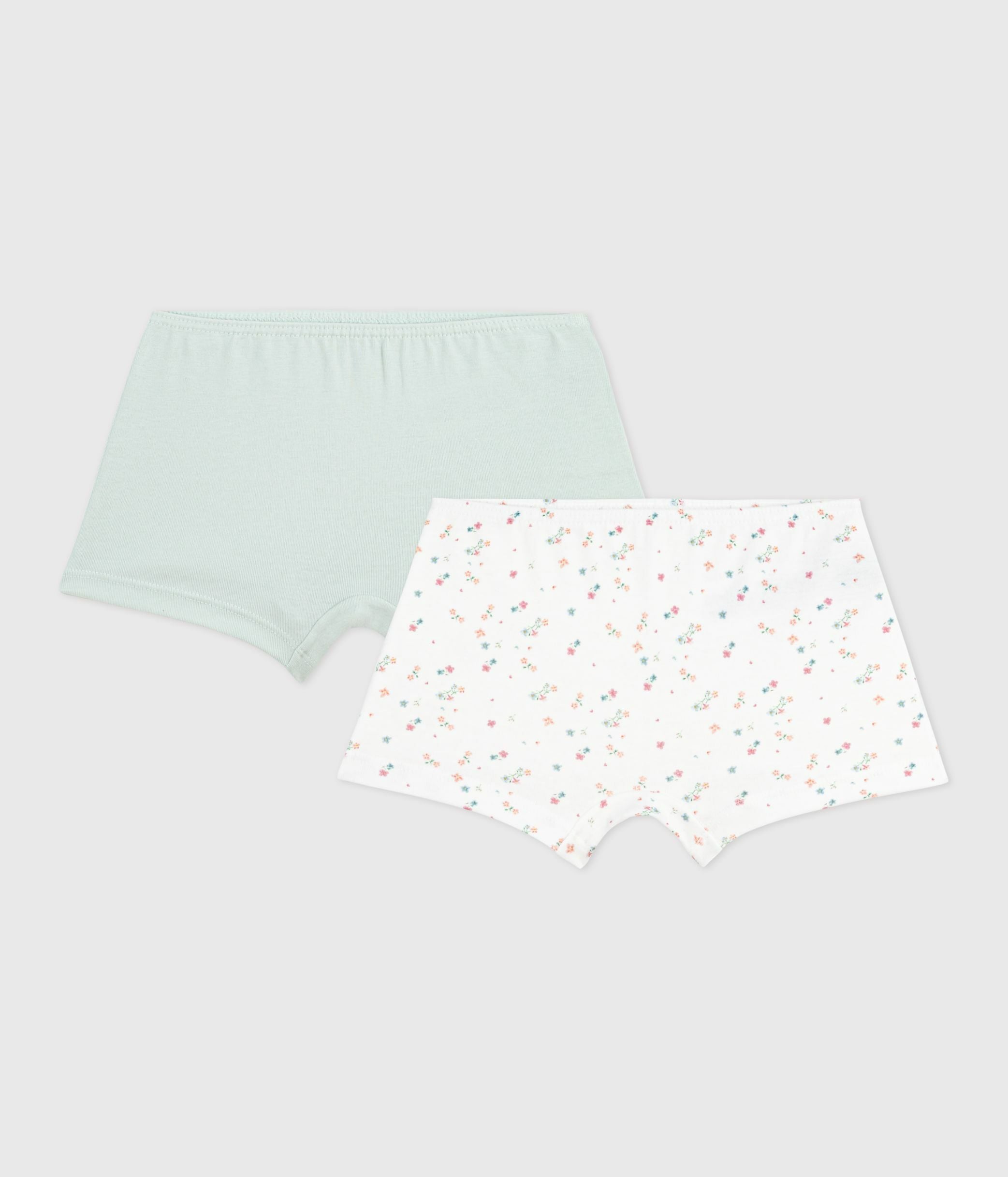 lot-de-2-shorties-enfant-en-coton-imprimé-fleurs