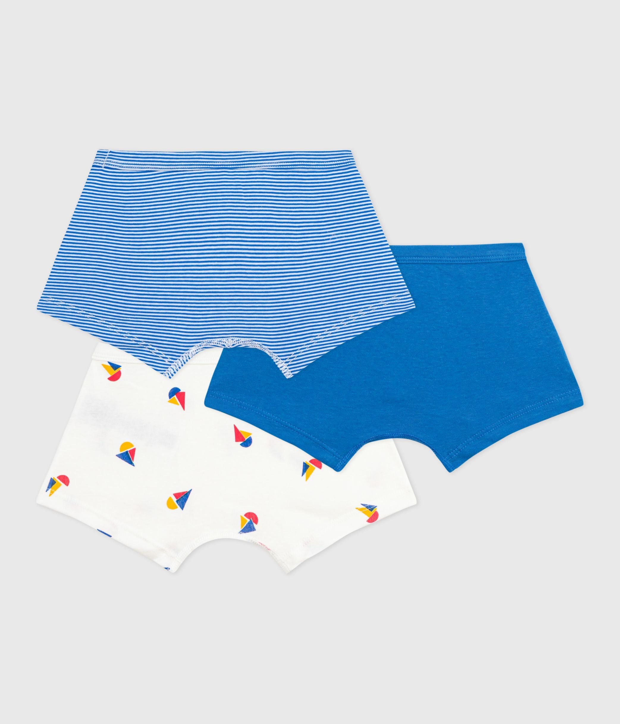 lot-de-3-boxers-enfant-en-coton-à-ceinture-colletée-imprimé-bateaux