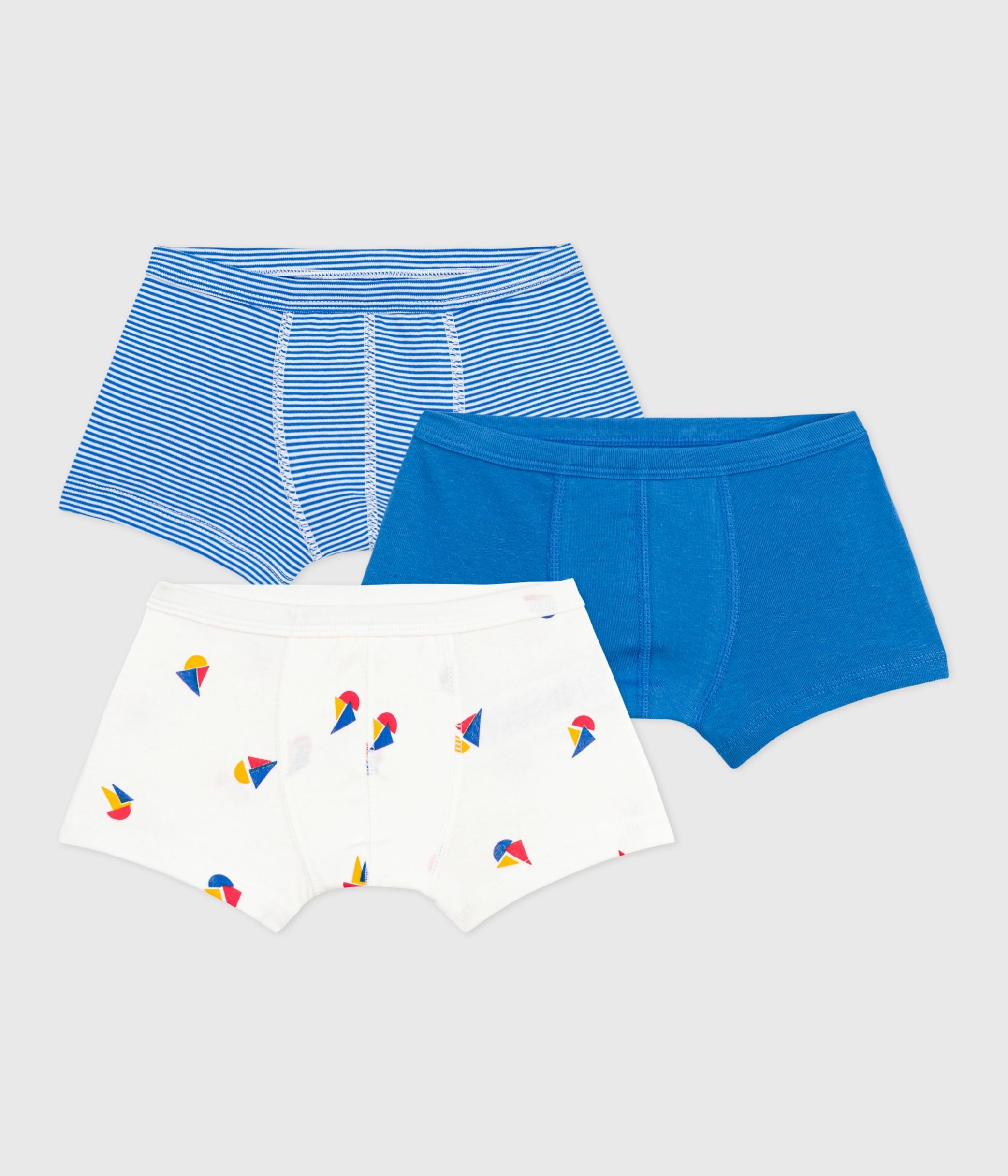 lot-de-3-boxers-enfant-en-coton-à-ceinture-colletée-imprimé-bateaux