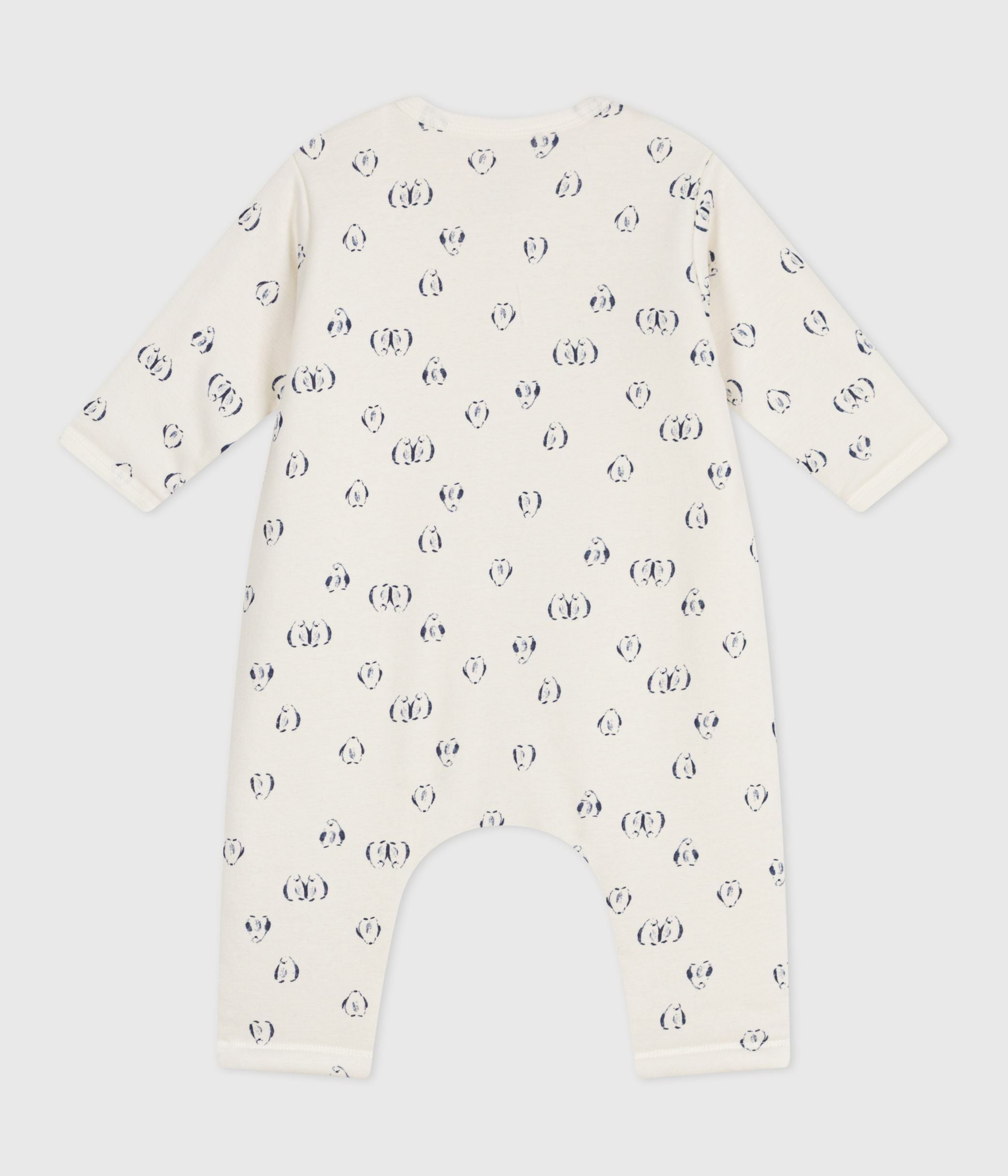 combinaison-ouatinée-bébé-en-coton,-imprimé-pingouins