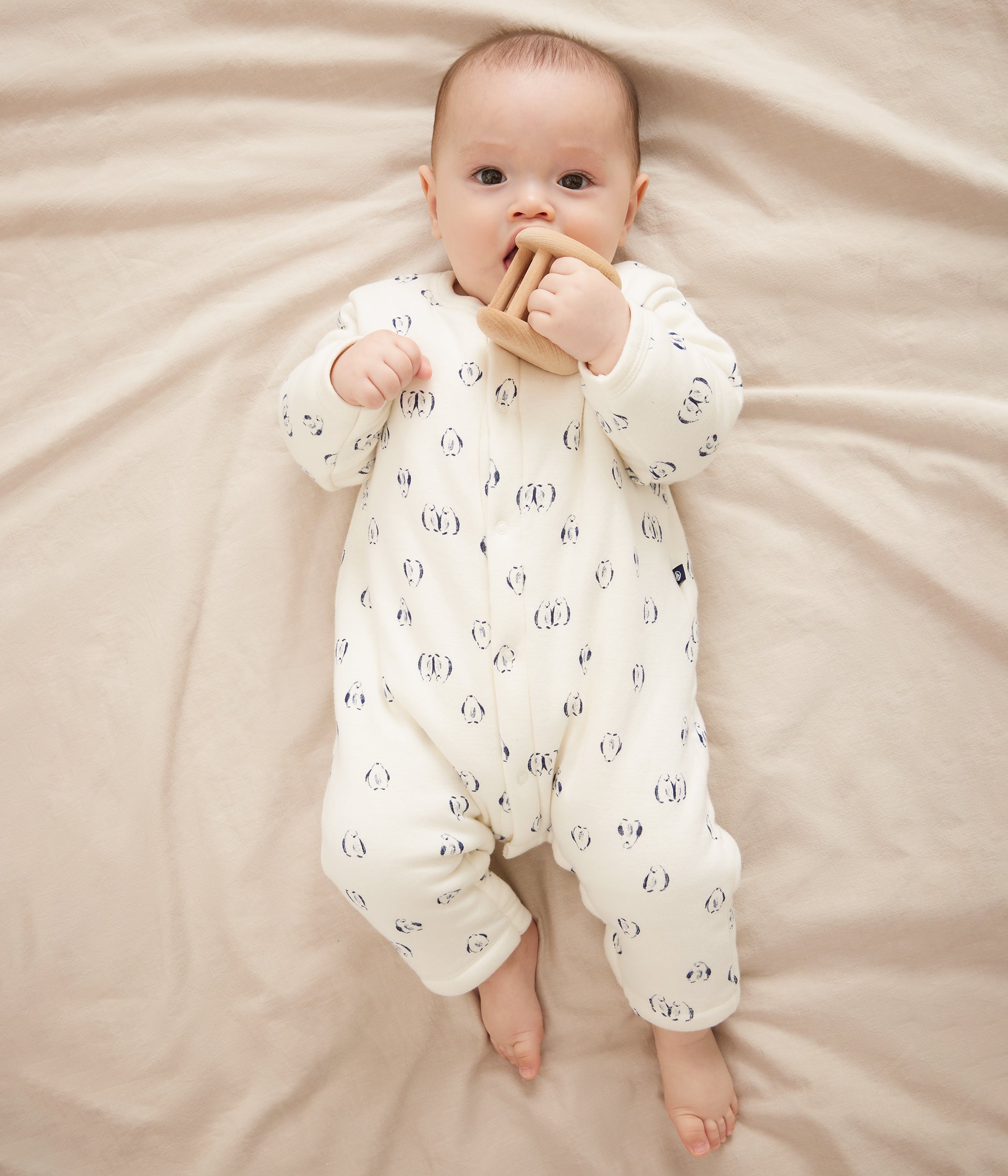 combinaison-ouatinée-bébé-en-coton,-imprimé-pingouins