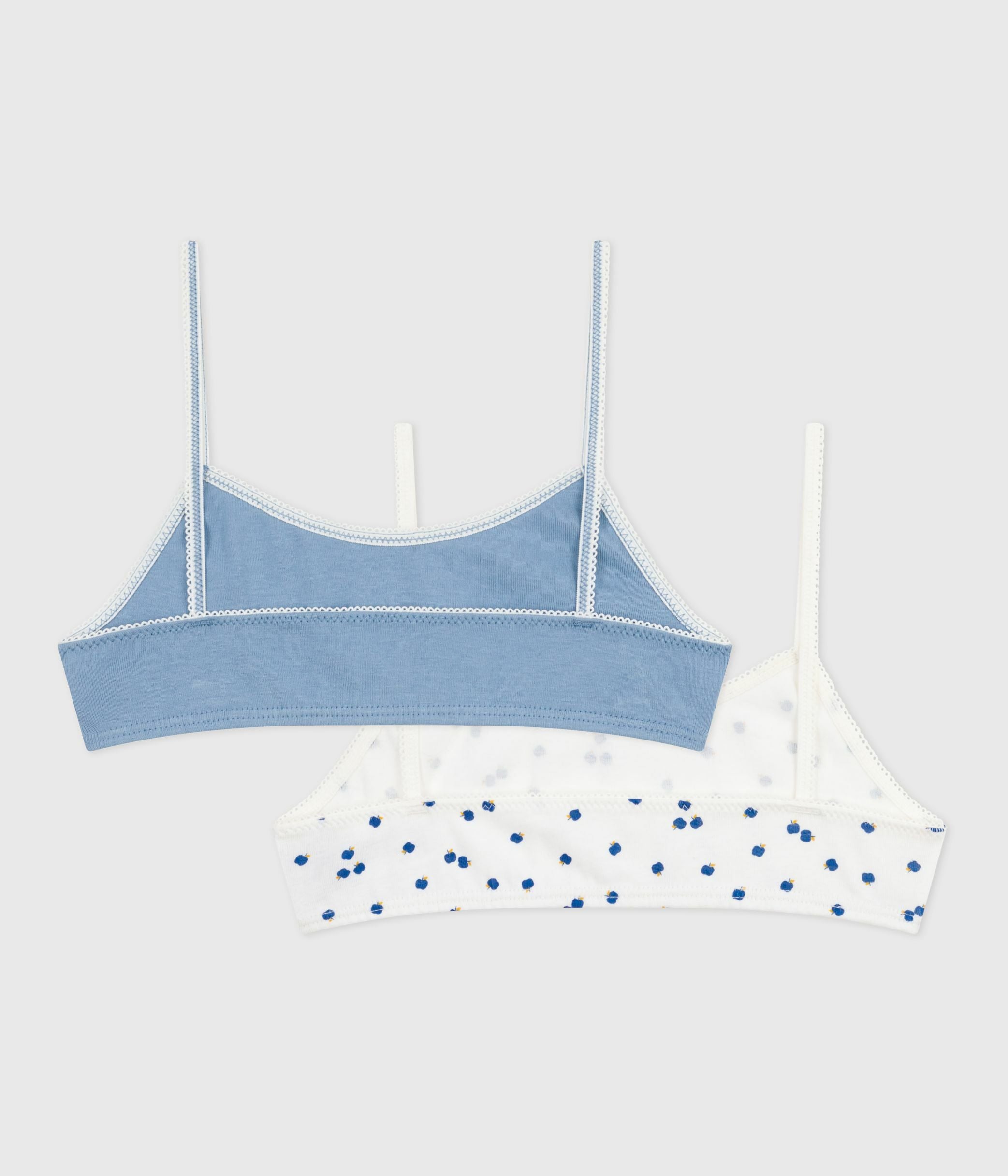 lot-de-2-brassières-enfant-en-coton-imprimé-pommes