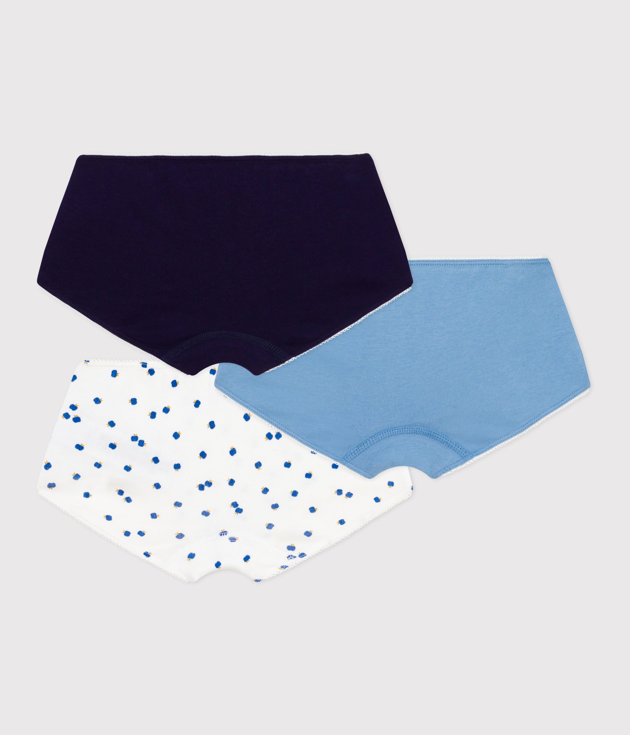 lot-de-3-shorties-enfant-en-coton-imprimé-pommes