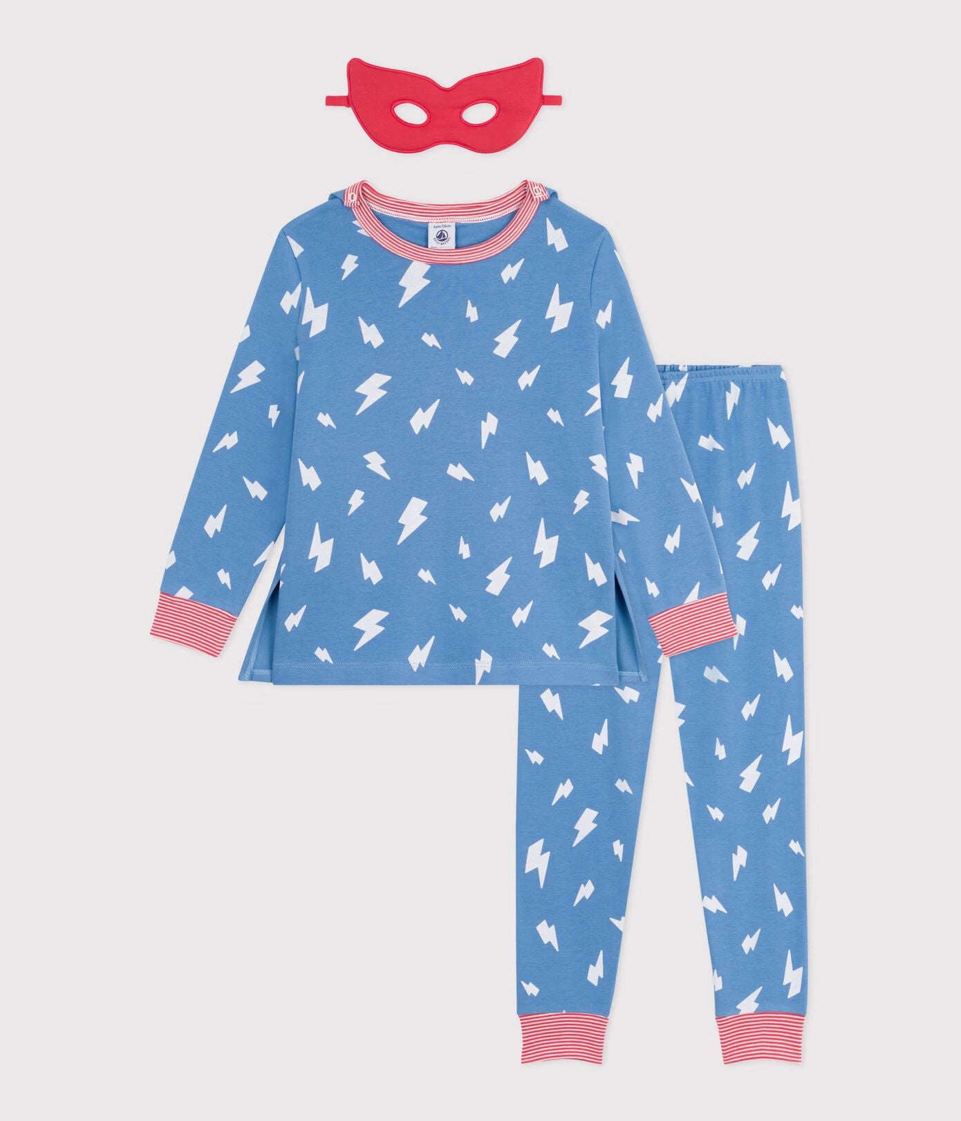 pyjama-déguisement-enfant-en-coton-phosphorescent-avec-cape