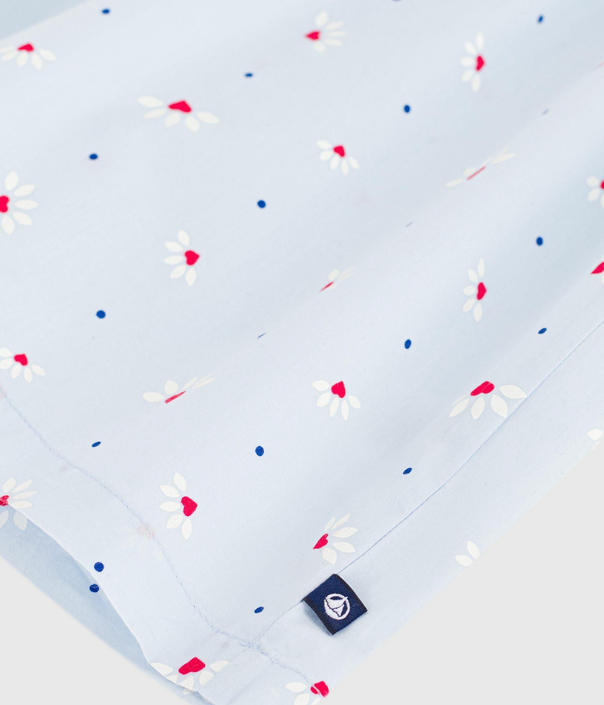 blouse-enfant-en-popeline-de-coton-manches-courtes-imprimée