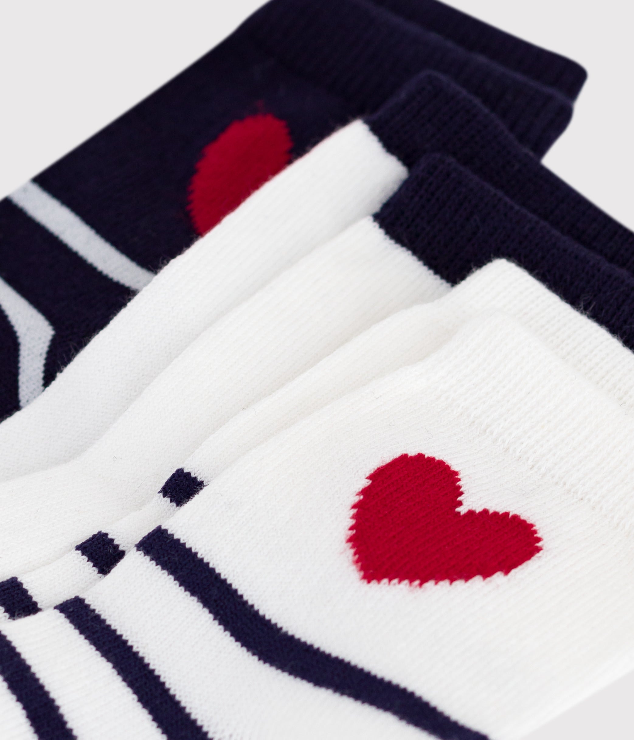lot-de-3-paires-de-chaussettes-bébé-en-coton-rayures-et-cœurs