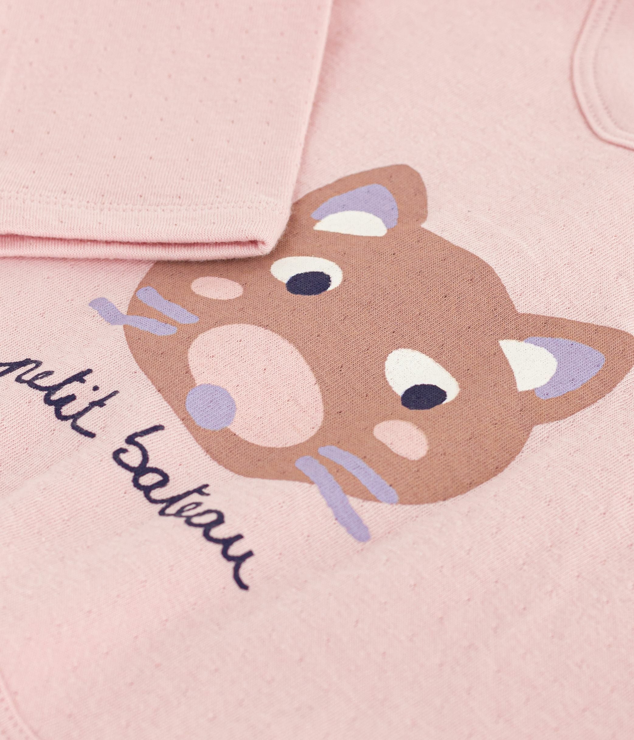 tee-shirt-bébé-en-coton-à-manches-longues,-motif-chat