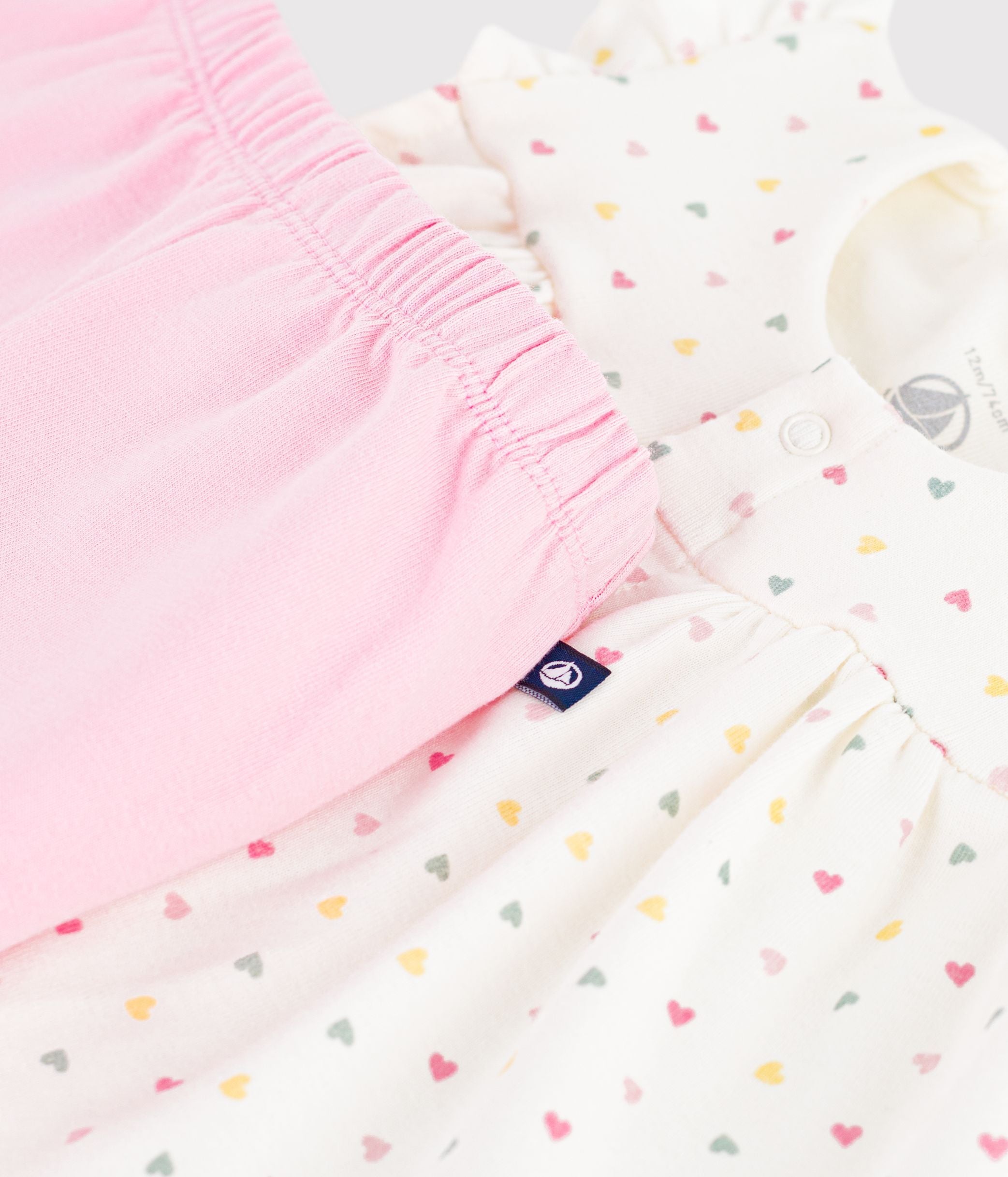 ensemble-2-pièces-bébé-en-coton-imprimé-mini-coeurs
