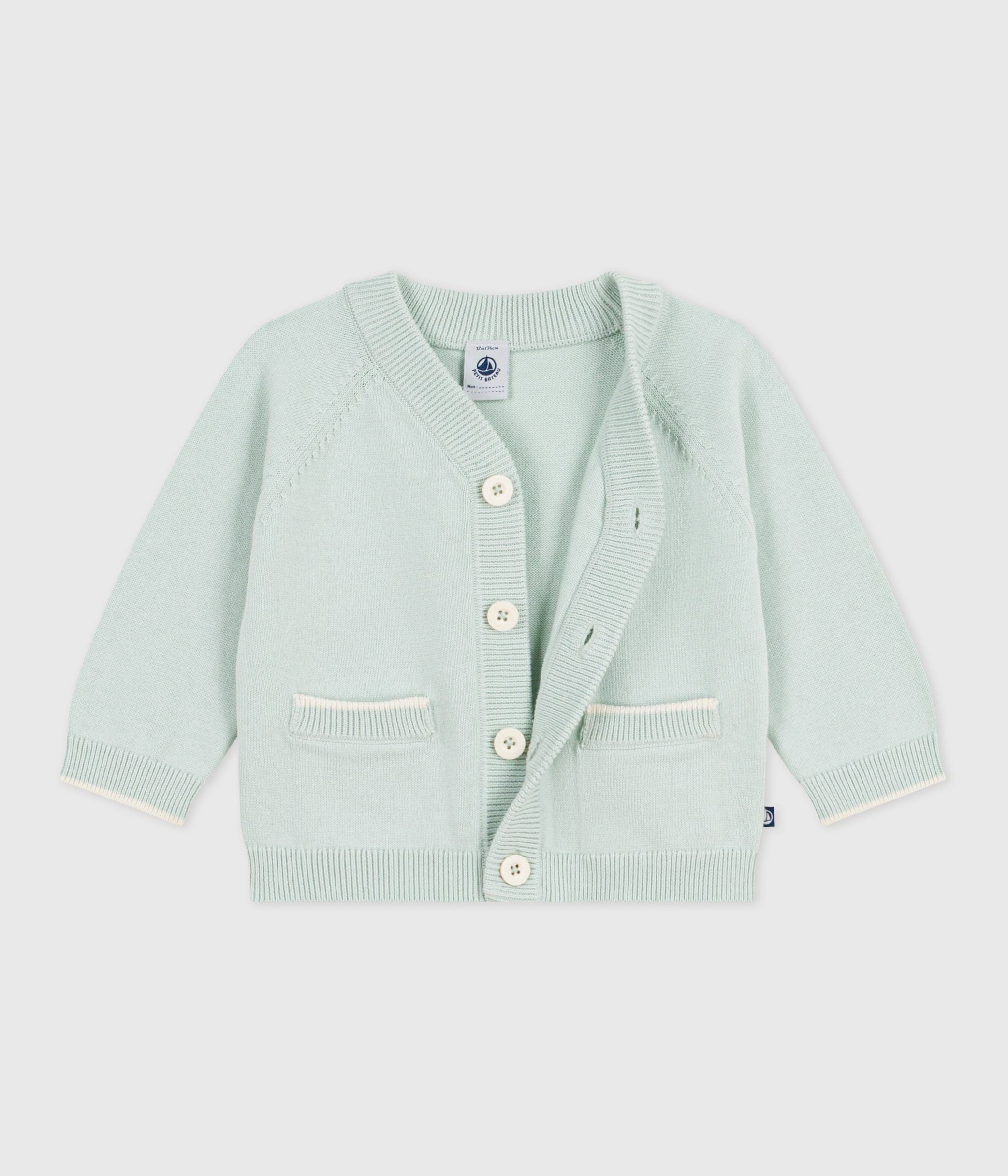 cardigan-bébé-en-coton-uni