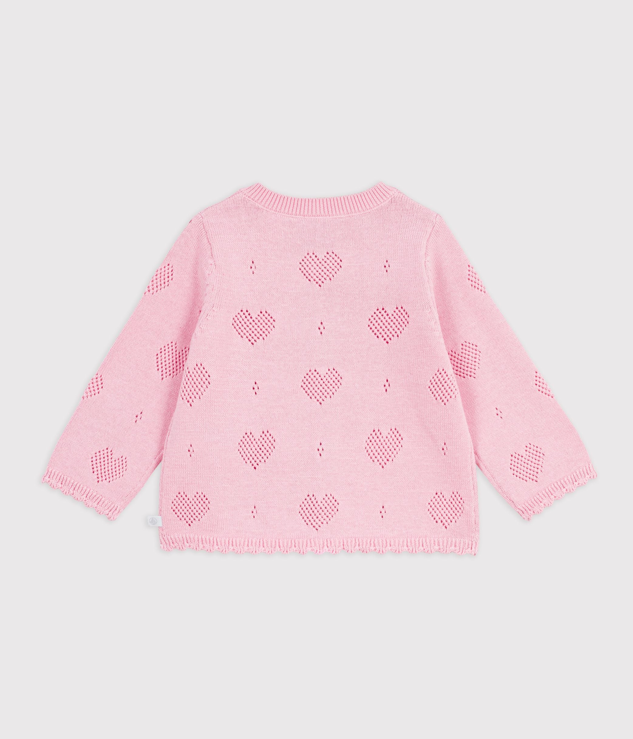 cardigan-bébé-en-coton-à-motifs-coeurs