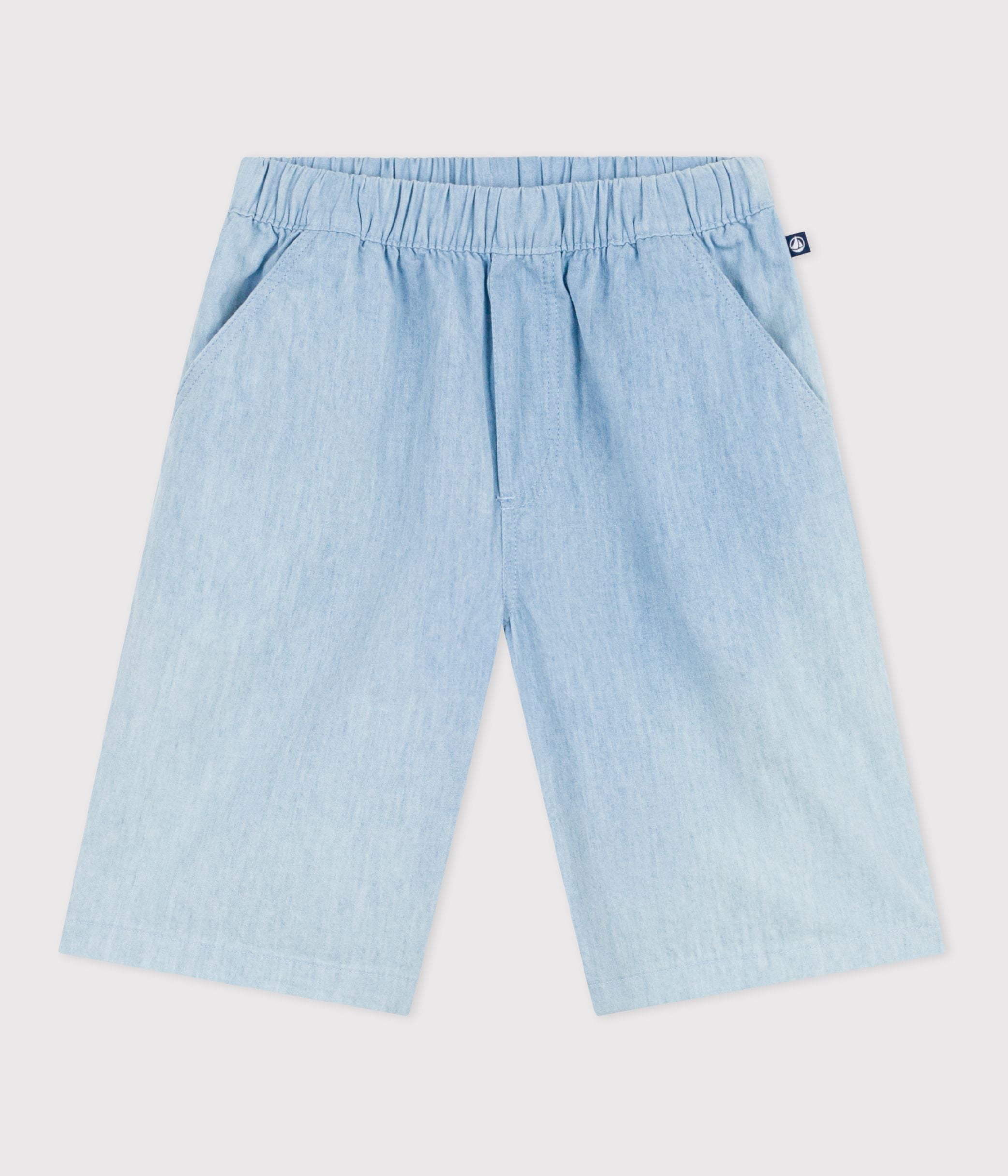 bermuda-short-enfant-en-coton-uni