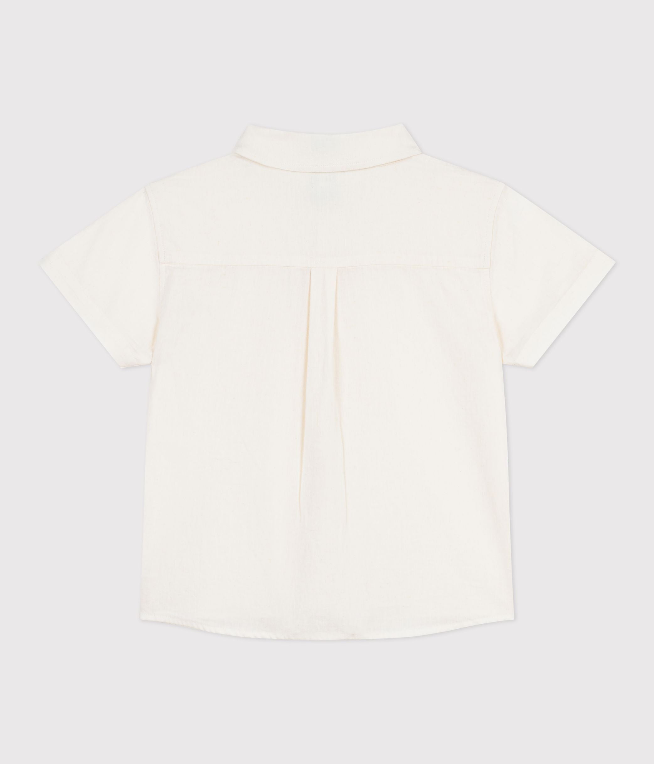 chemise-enfant-en-coton-lin-à-manches-courtes