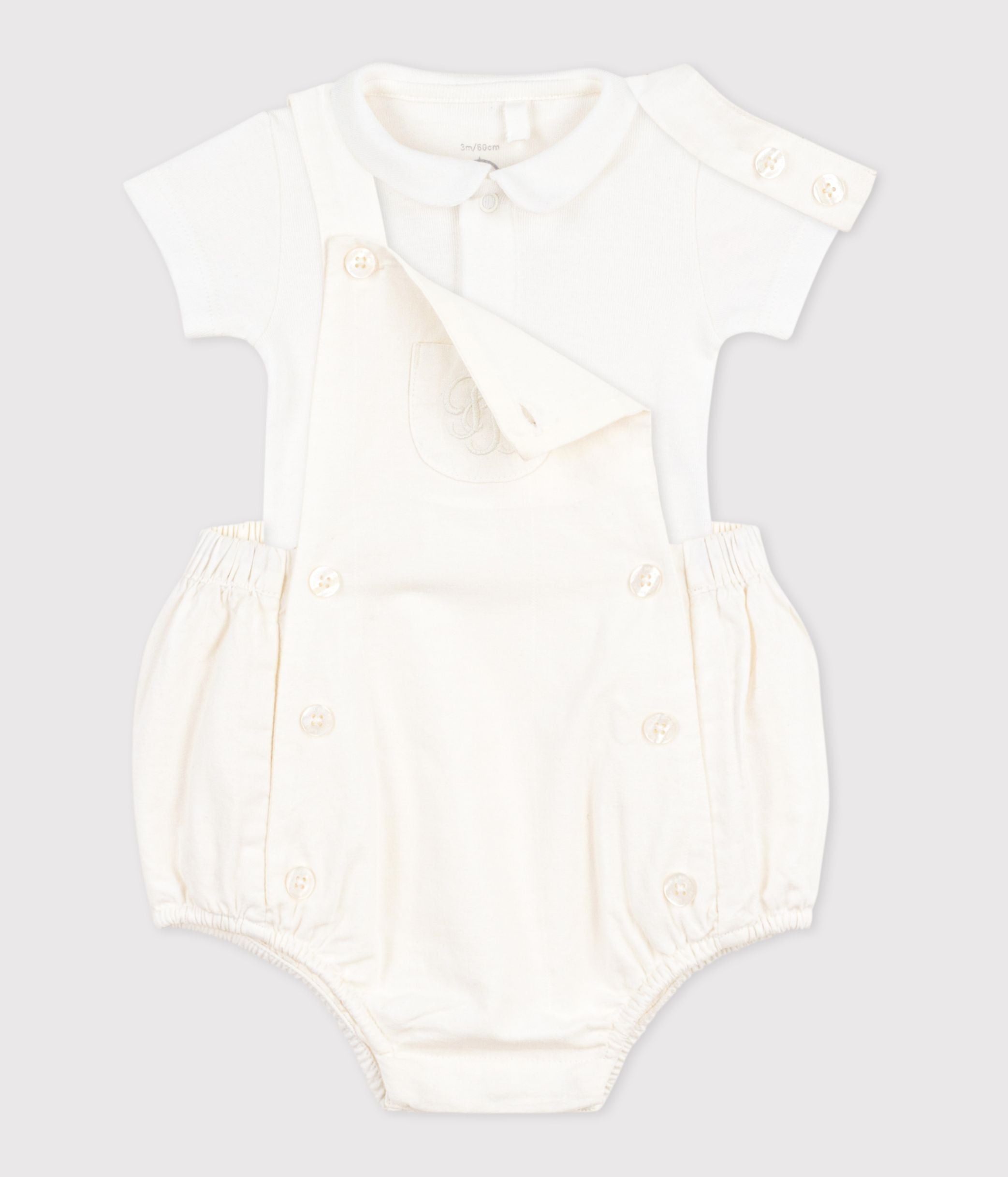 ensemble-2-pièces-bébé-en-coton/lin-avec-détail-brodé