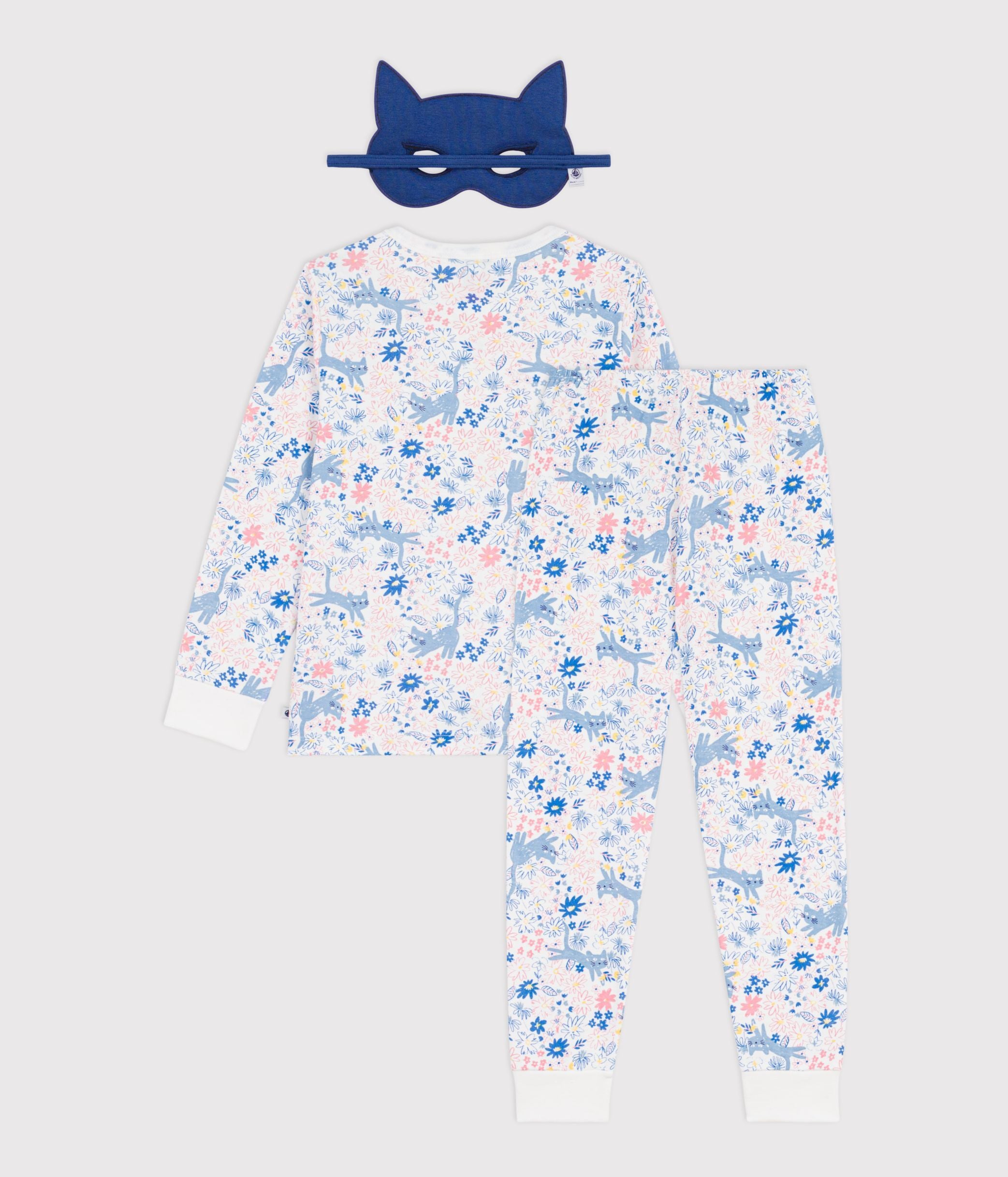 pyjama-déguisement-enfant-en-coton-imprimé-fleuri
