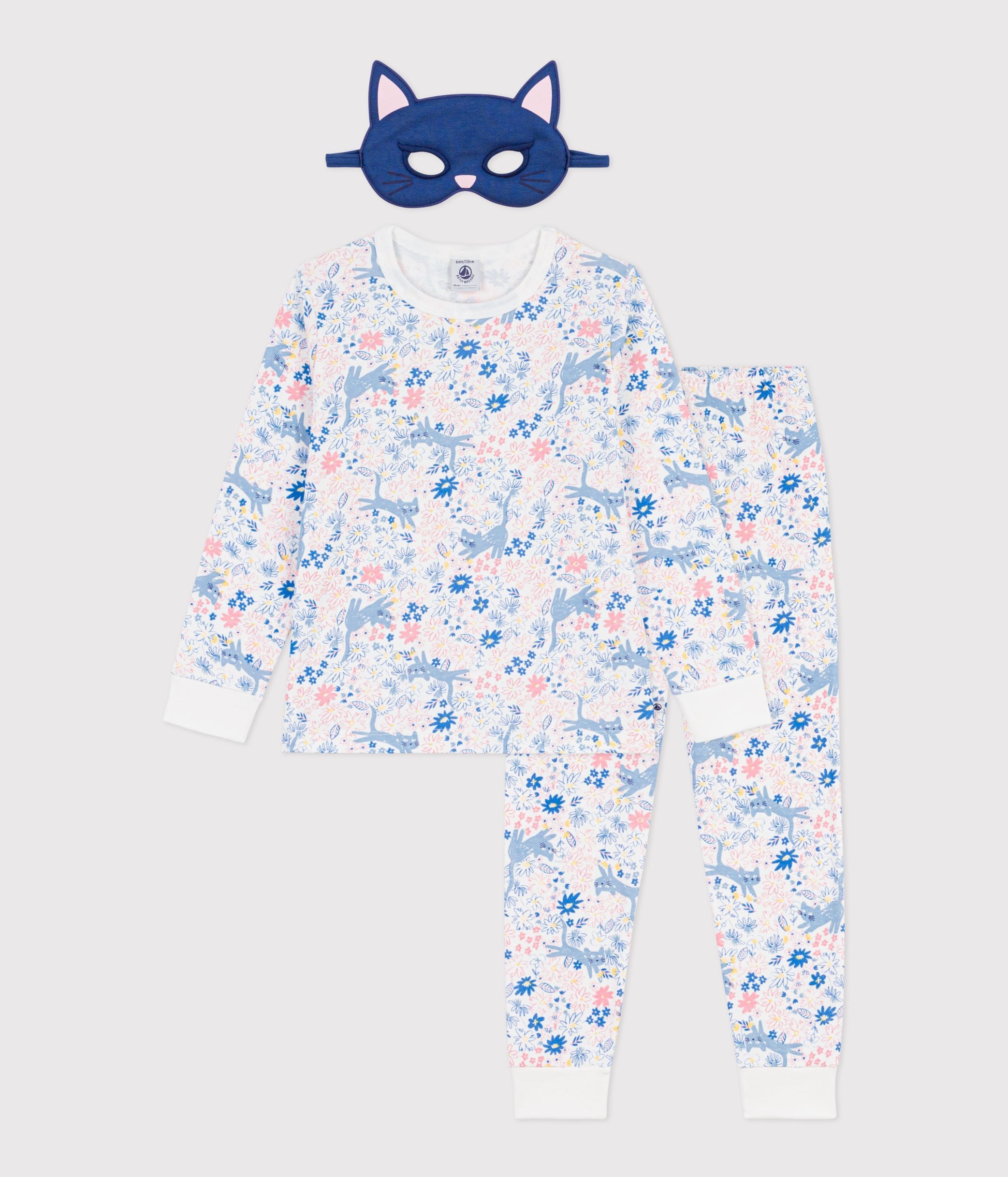 pyjama-déguisement-enfant-en-coton-imprimé-fleuri