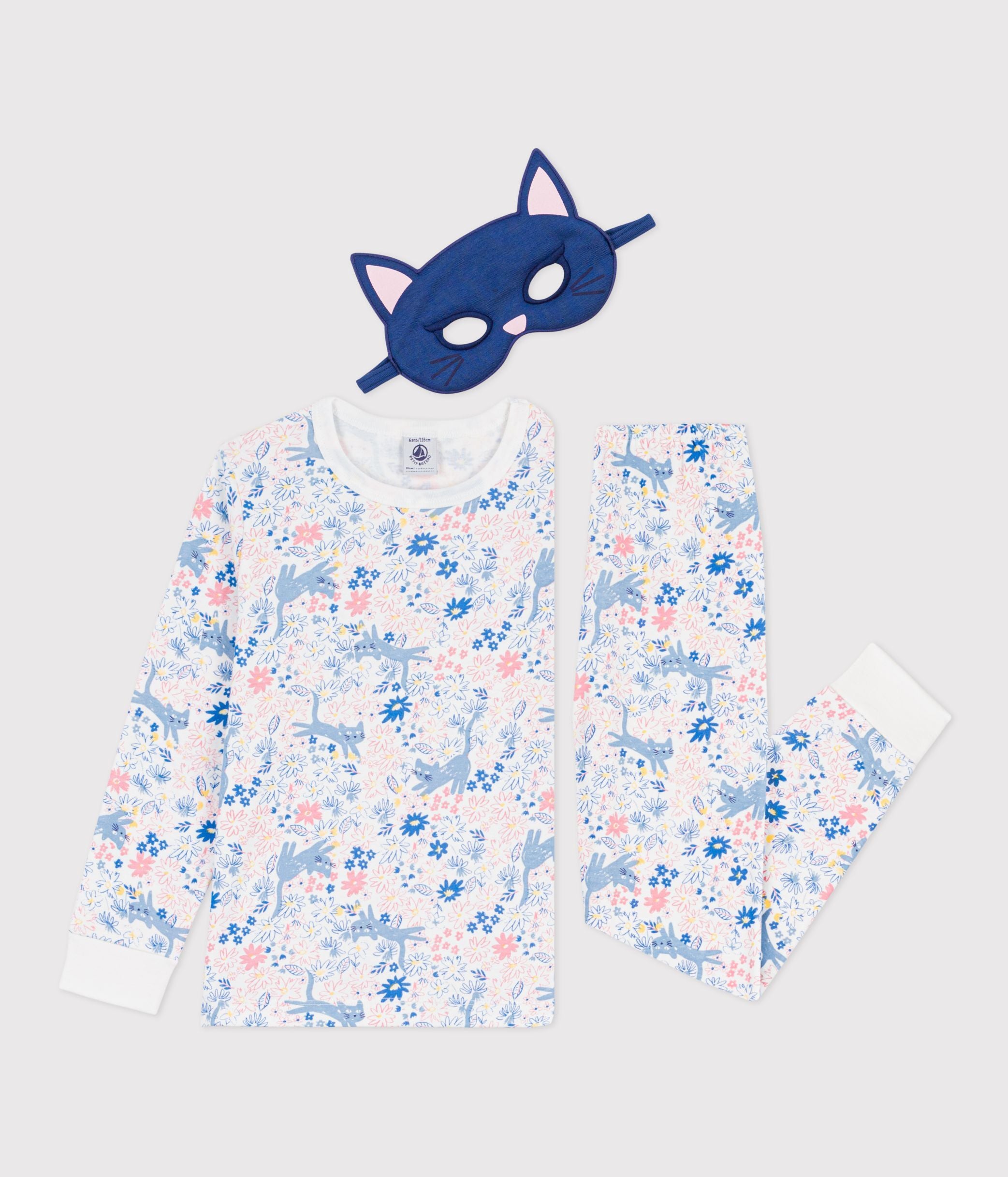 pyjama-déguisement-enfant-en-coton-imprimé-fleuri