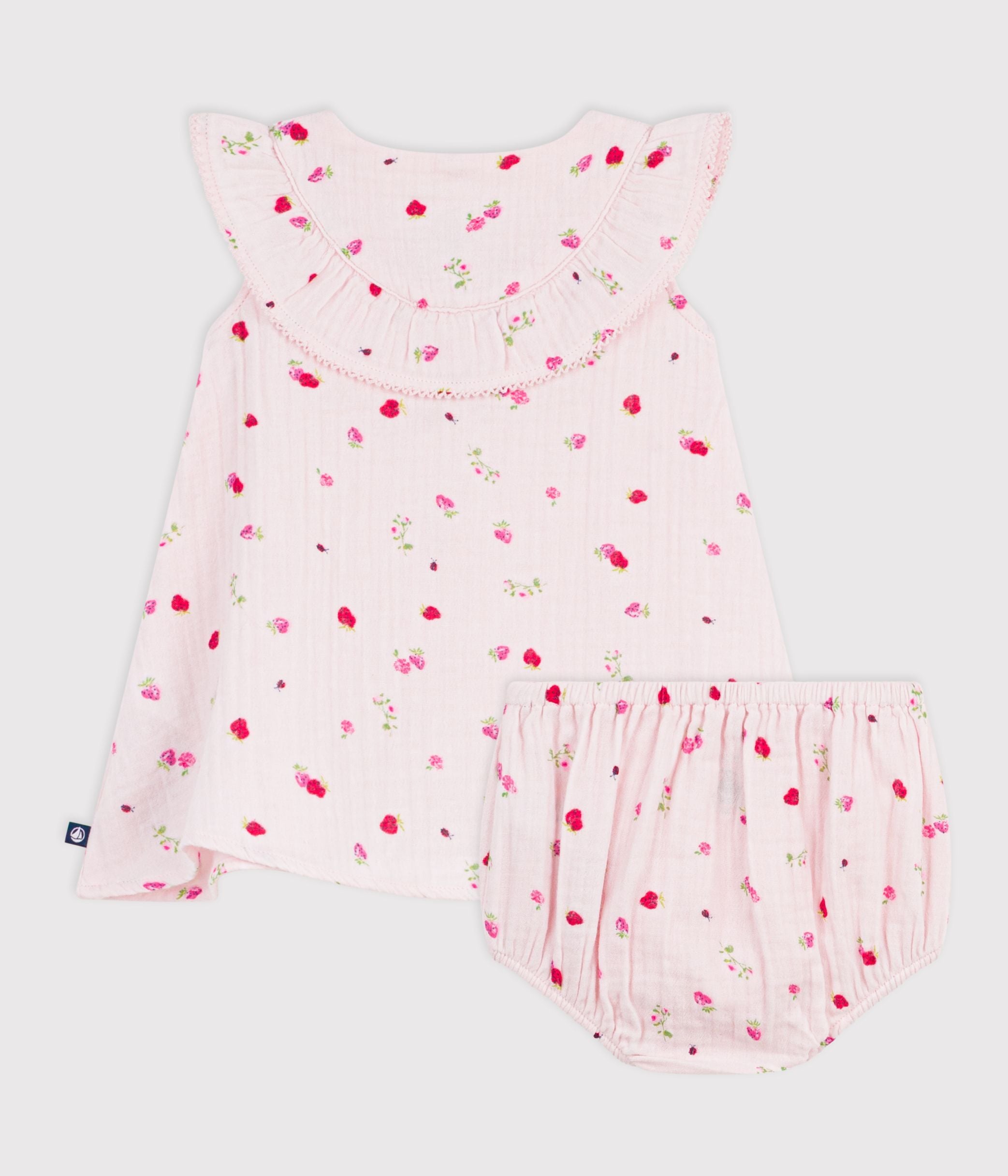 robe-bébé-en-coton-avec-son-bloomer,-imprimés-fleurs