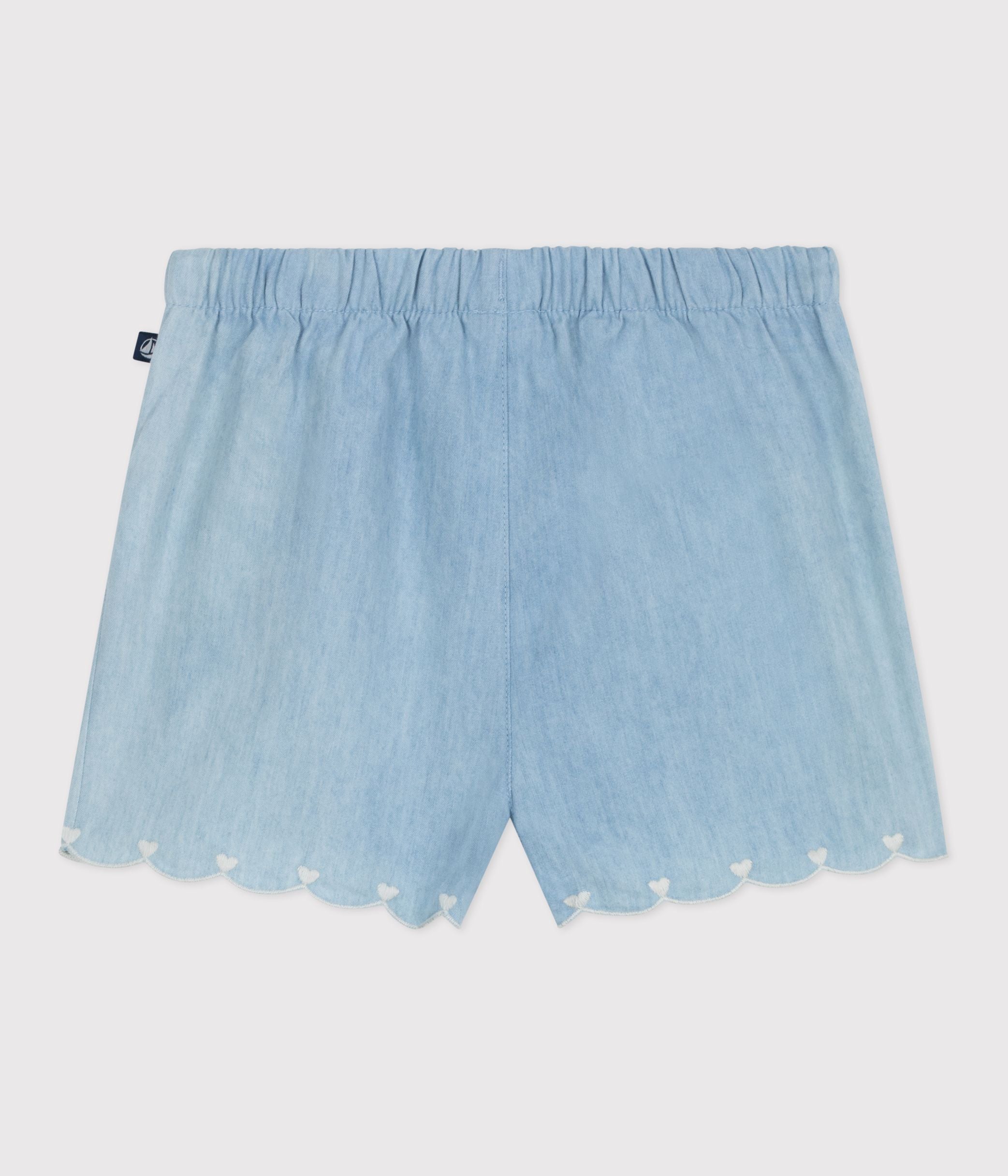 short-bébé-en-chambray-brodé