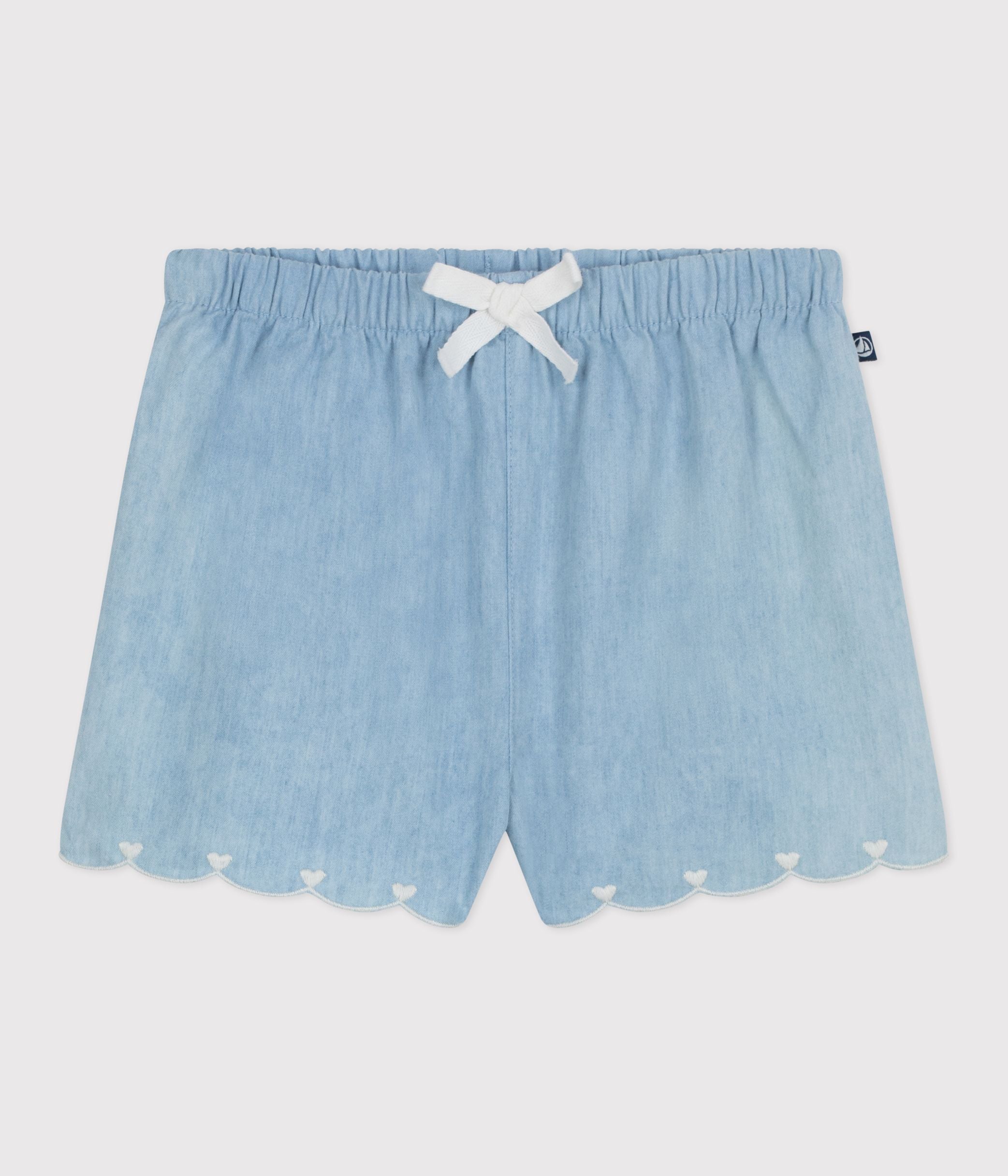 short-bébé-en-chambray-brodé