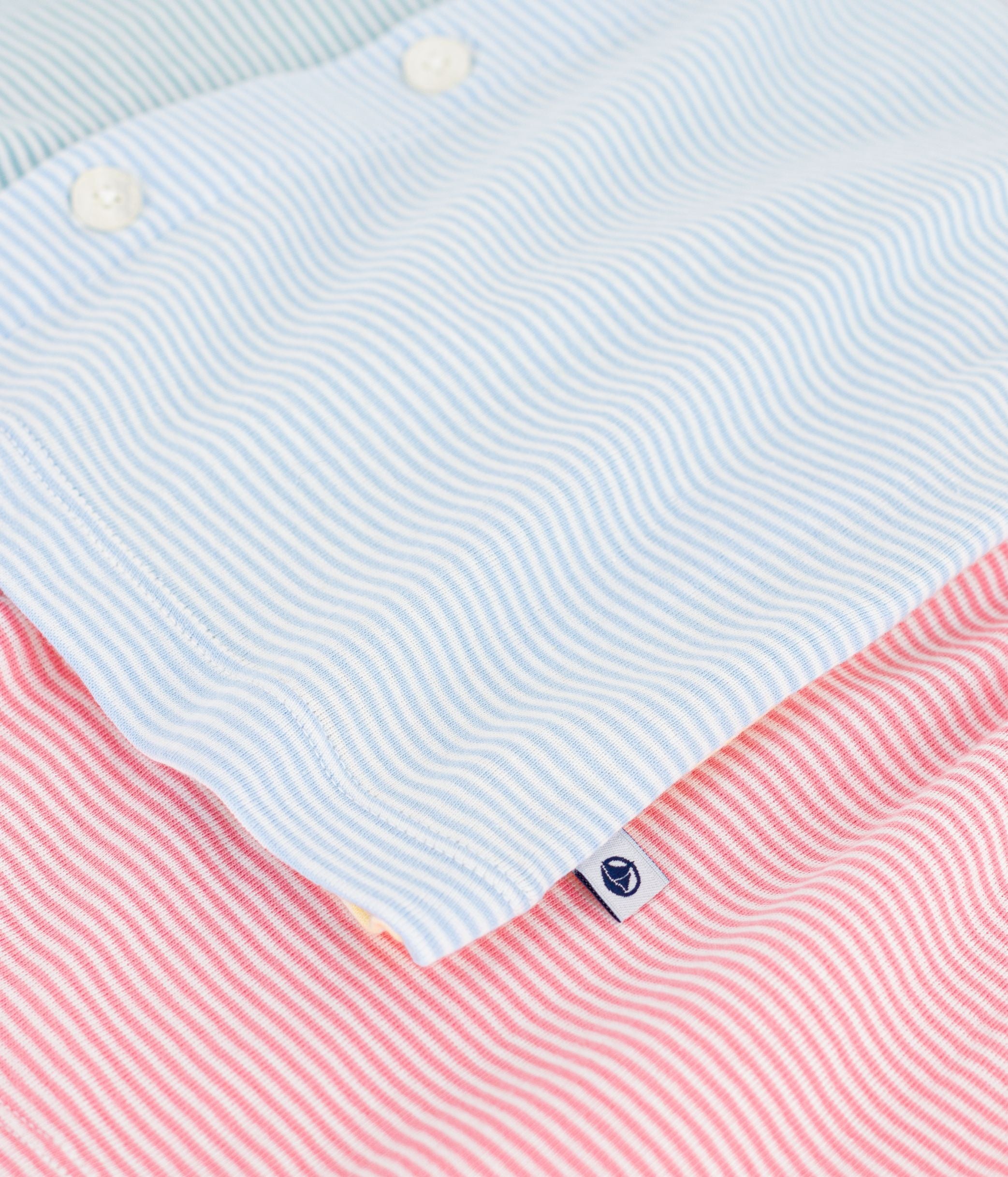 pyjama-short-boutonné-enfant-en-coton-à-rayures