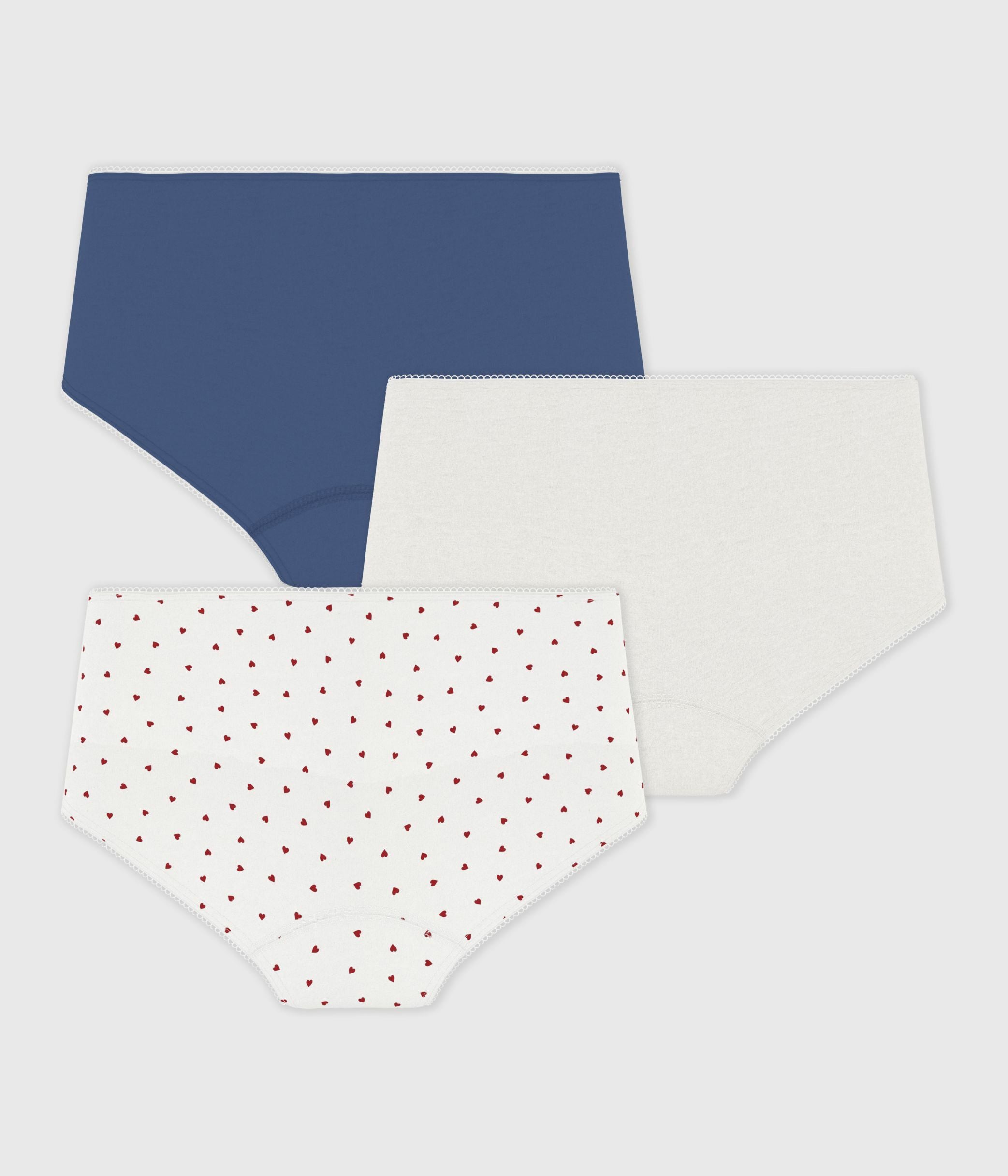 lot-de-3-shorties-enfant-en-coton-et-élasthanne-imprimé-coeurs