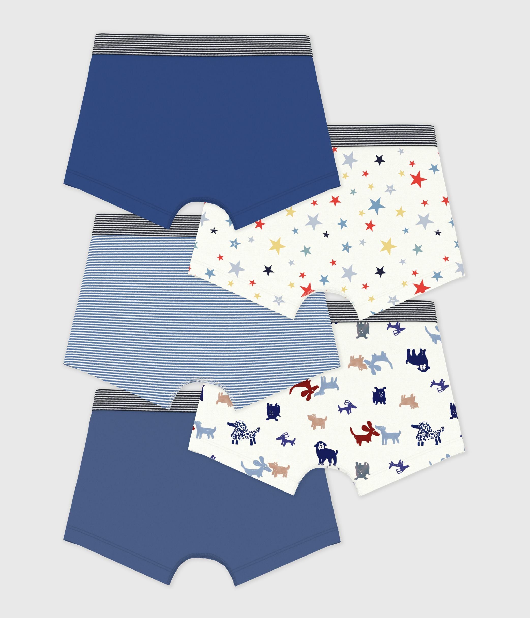 lot-de-5-boxers-enfant-en-coton-imprimé