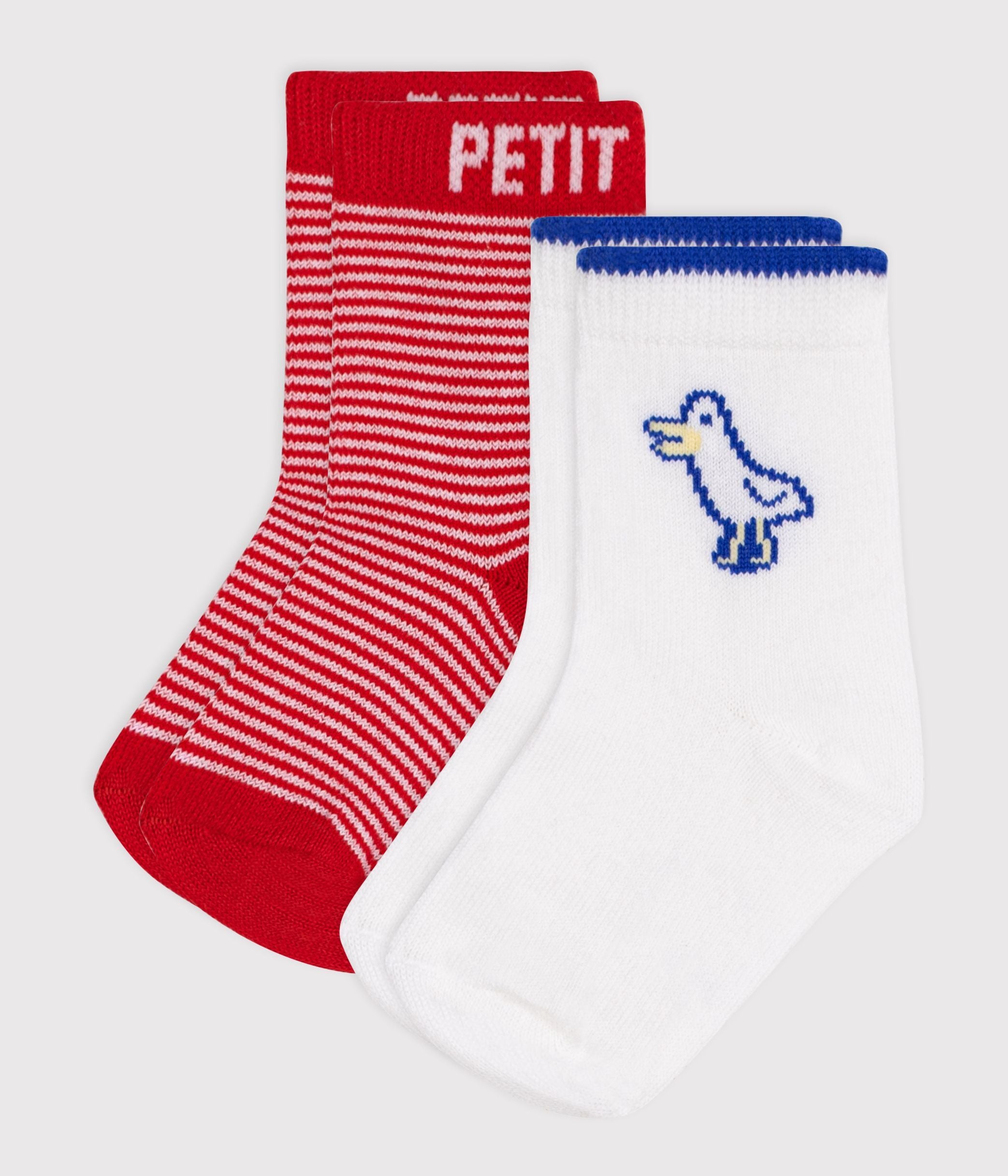 lot-de-2-paires-de-chaussettes-bébé-en-coton-mouettes-et-rayures