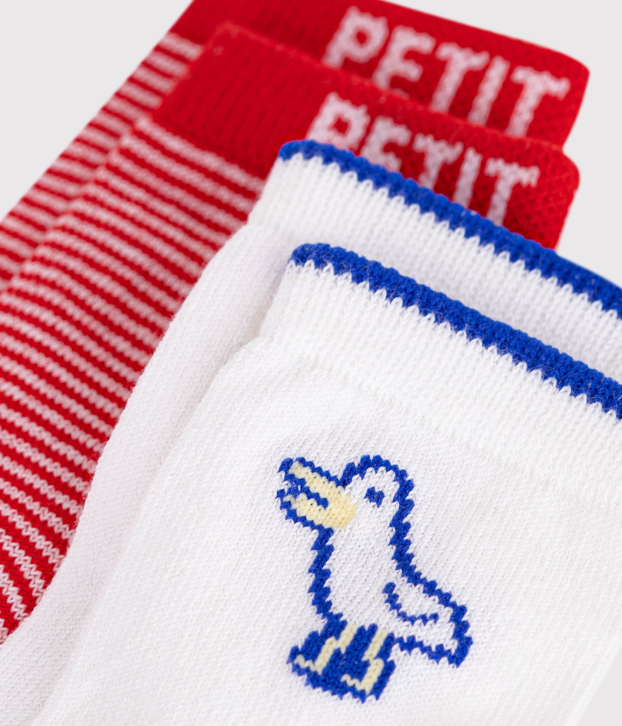 lot-de-2-paires-de-chaussettes-bébé-en-coton-mouettes-et-rayures