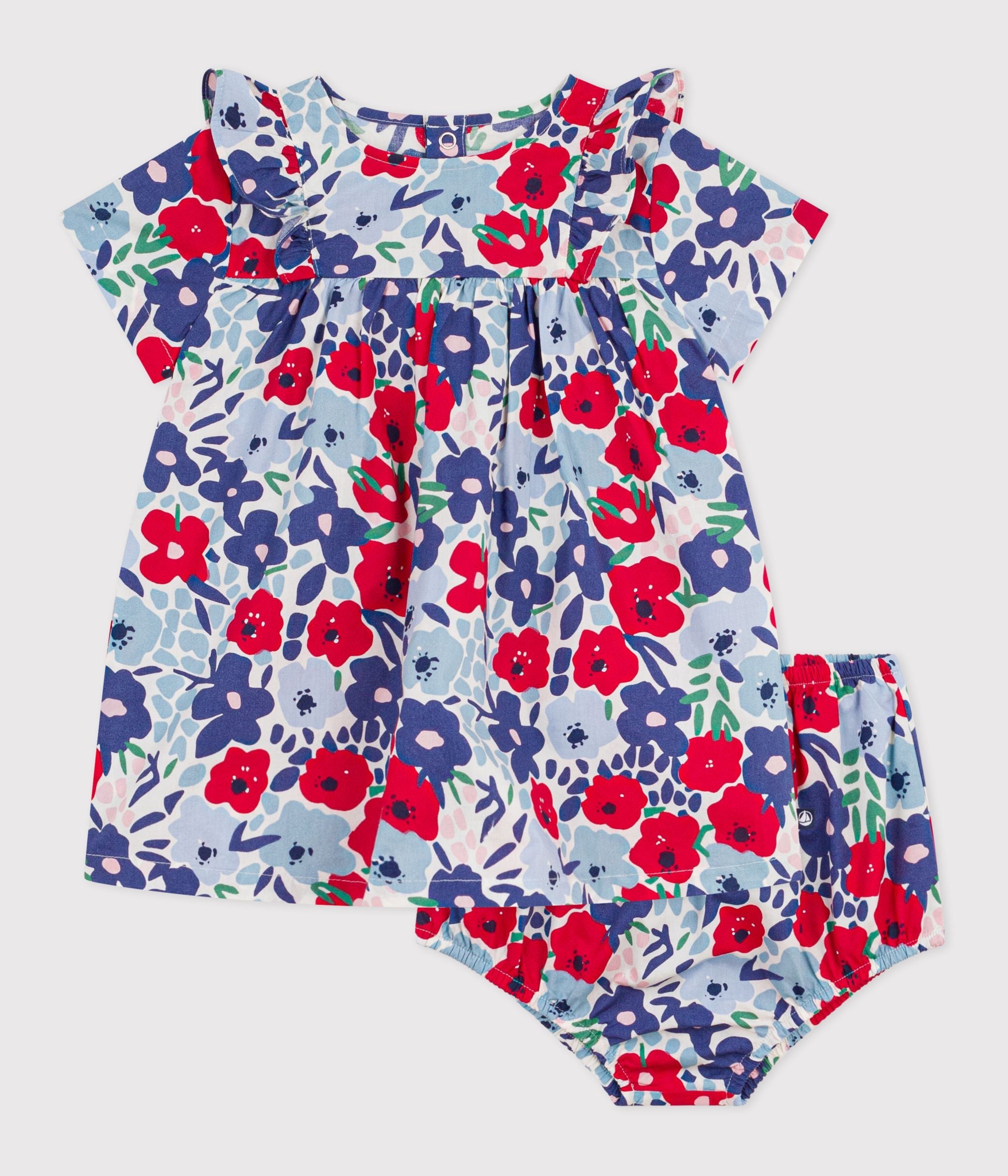robe-bébé-en-coton-manches-courtes-et-son-bloomer-imprimés-fleurs