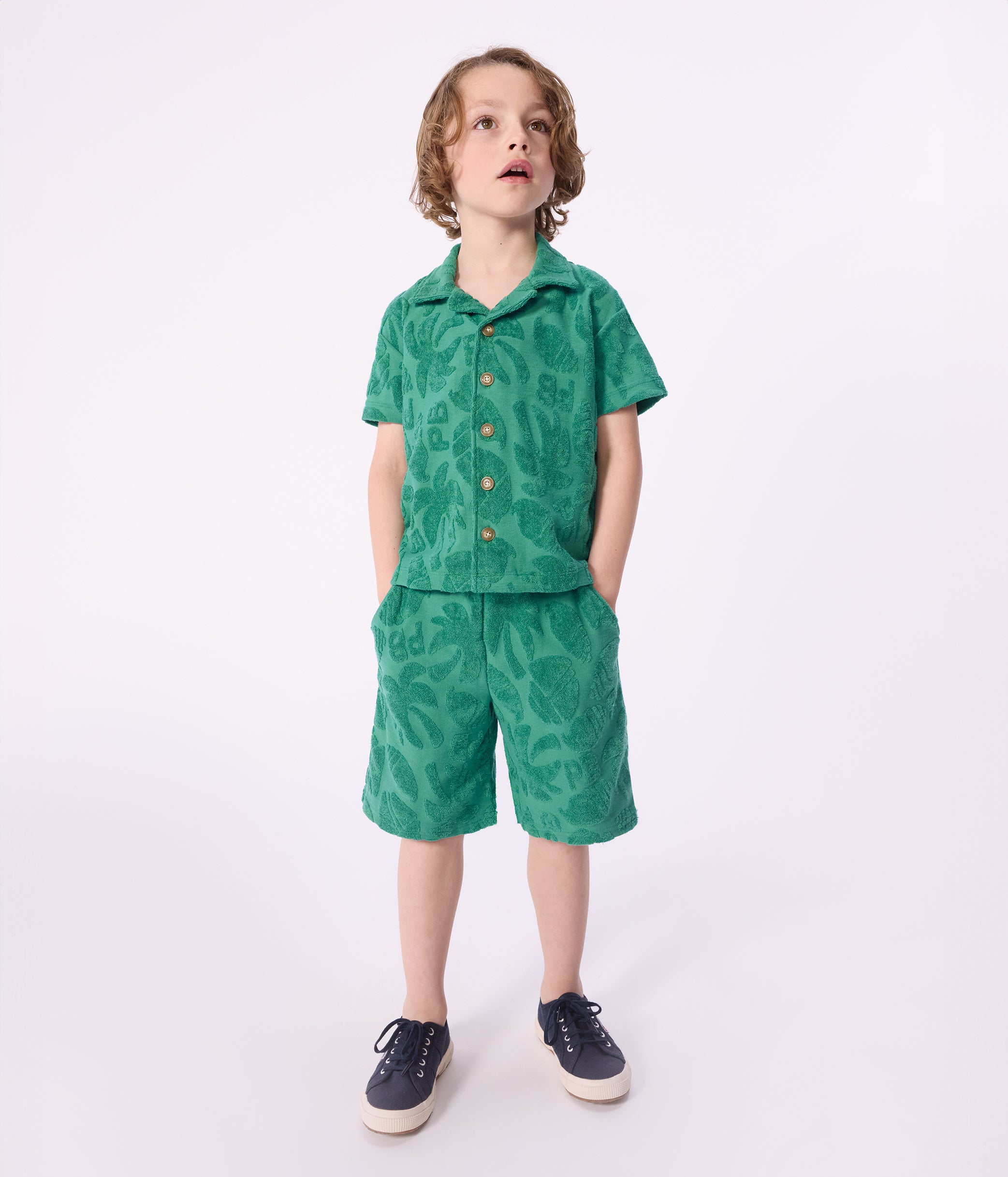 chemise-enfant-en-coton-à-manches-courtes