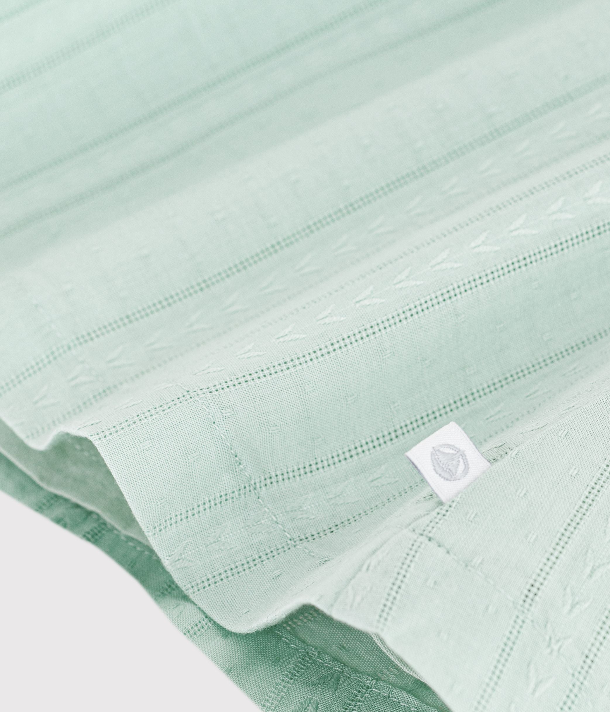 robe-bébé-en-coton-manches-courtes,-unie-avec-sa-colerette