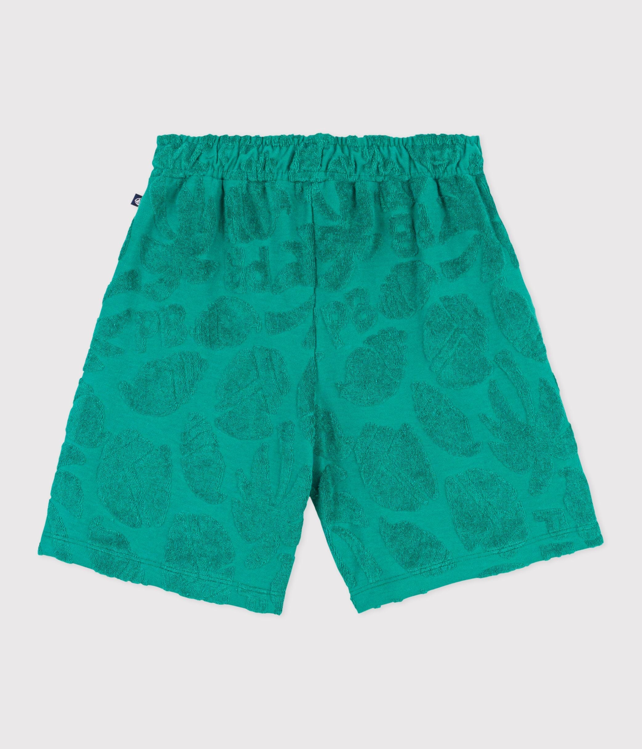 bermuda-short-enfant-en-coton-uni-imprimé