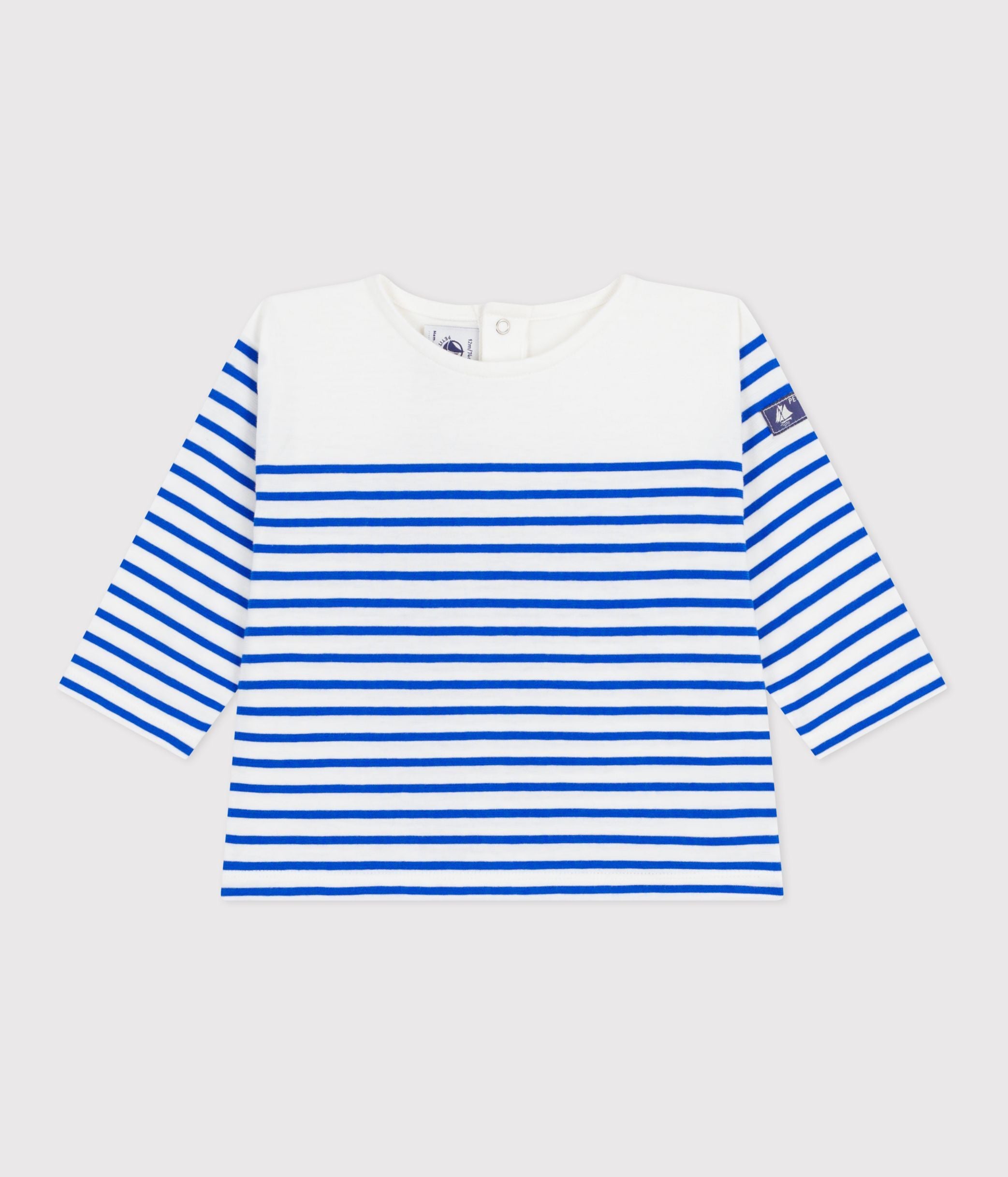 tee-shirt-marinière-bébé-en-coton-manches-longues