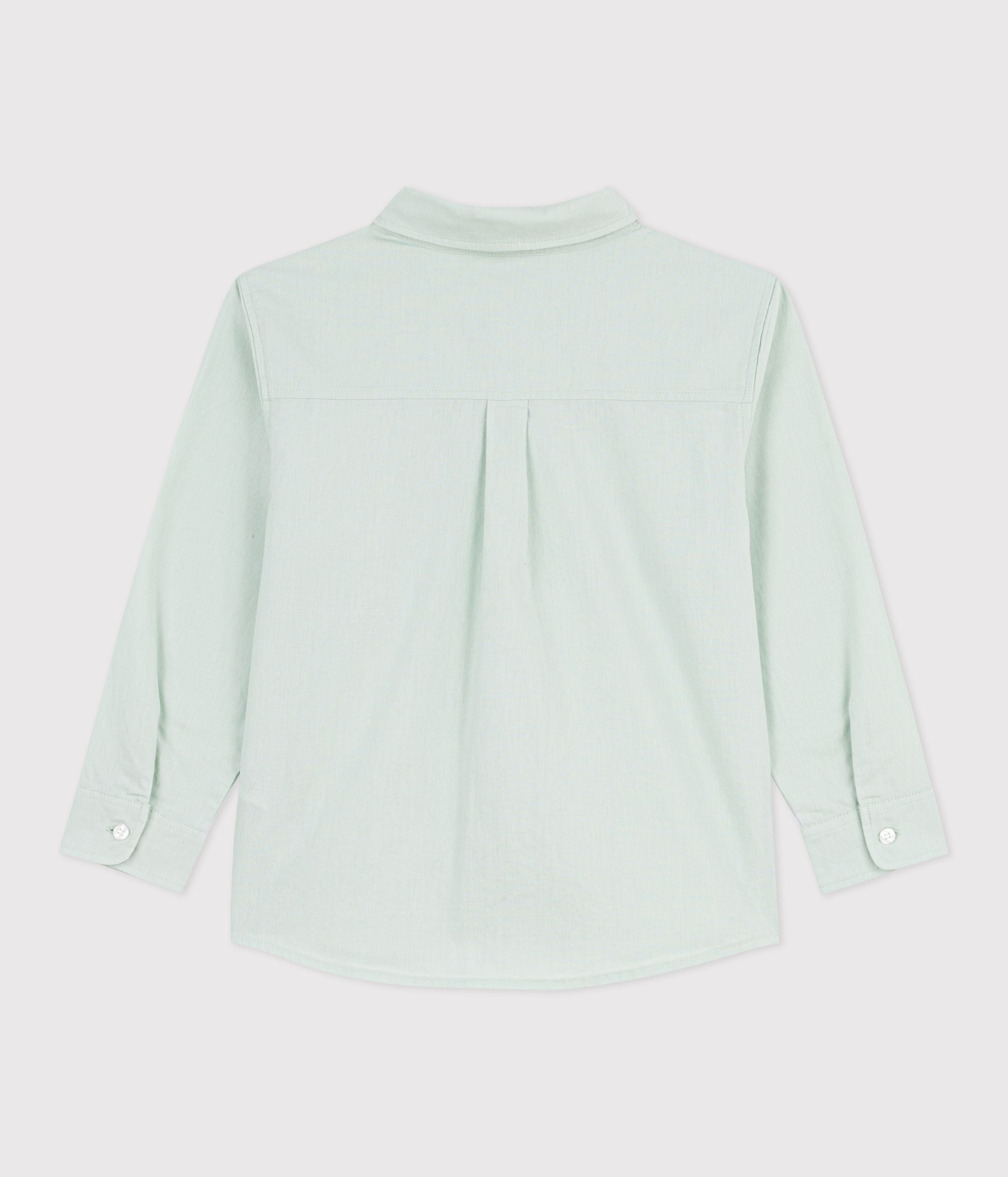 chemise-enfant-en-coton-à-manches-longues-unie