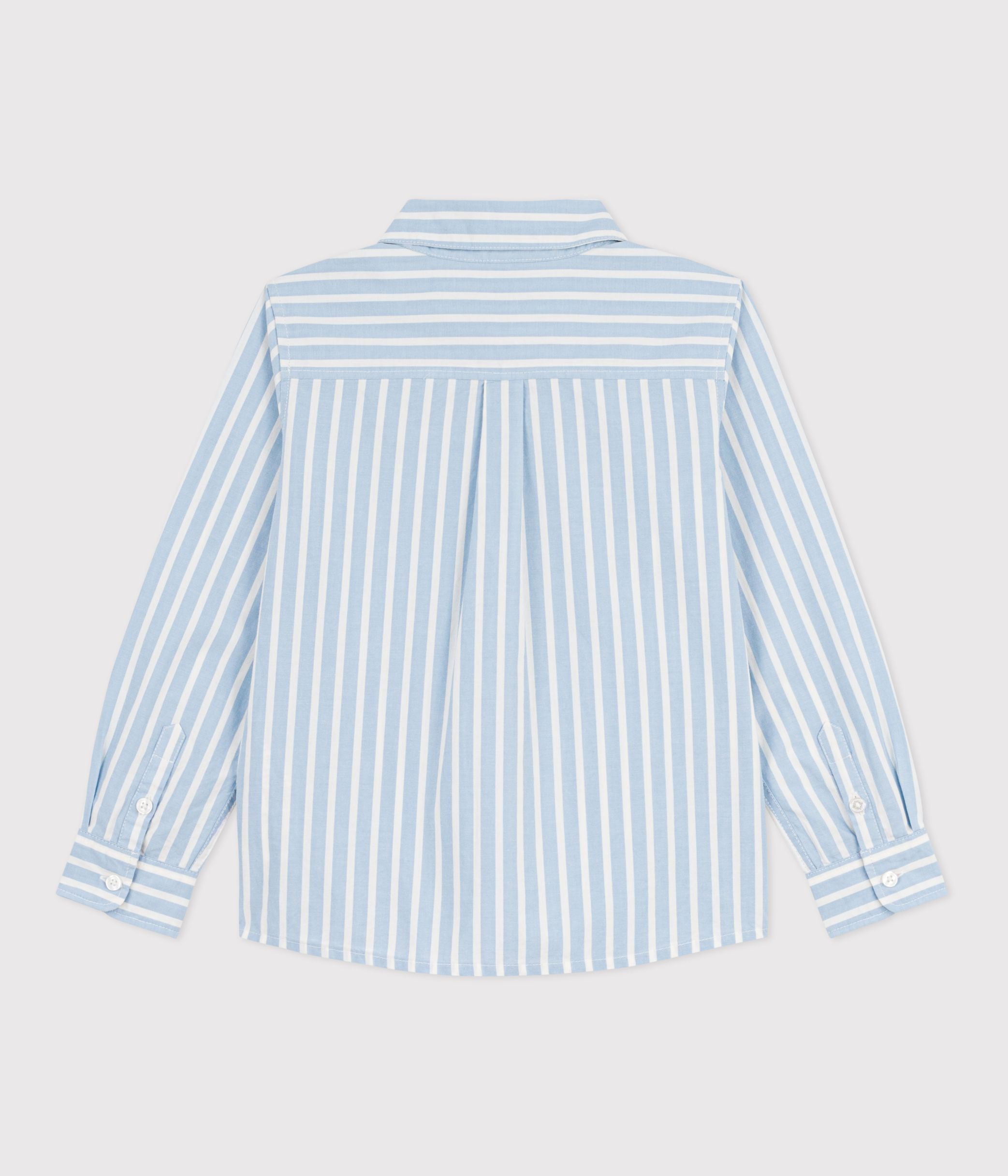 chemise-enfant-en-coton-à-manches-longues-à-rayures