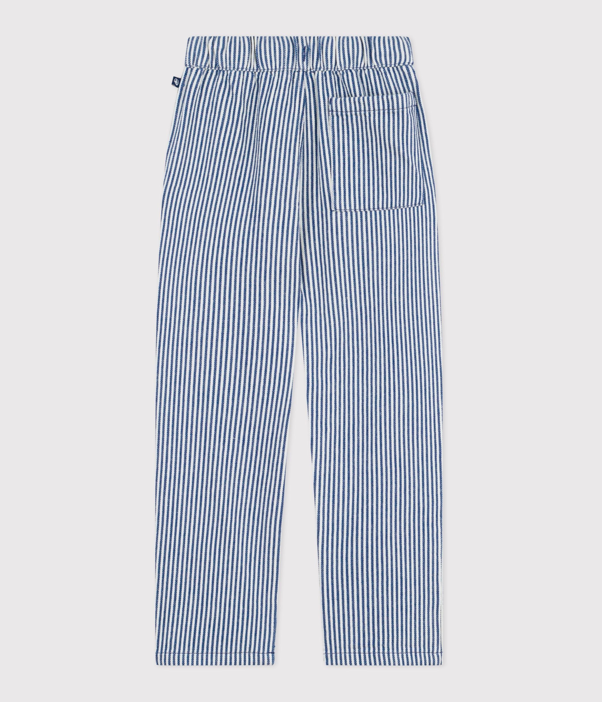 pantalon-enfant-en-coton-à-rayures