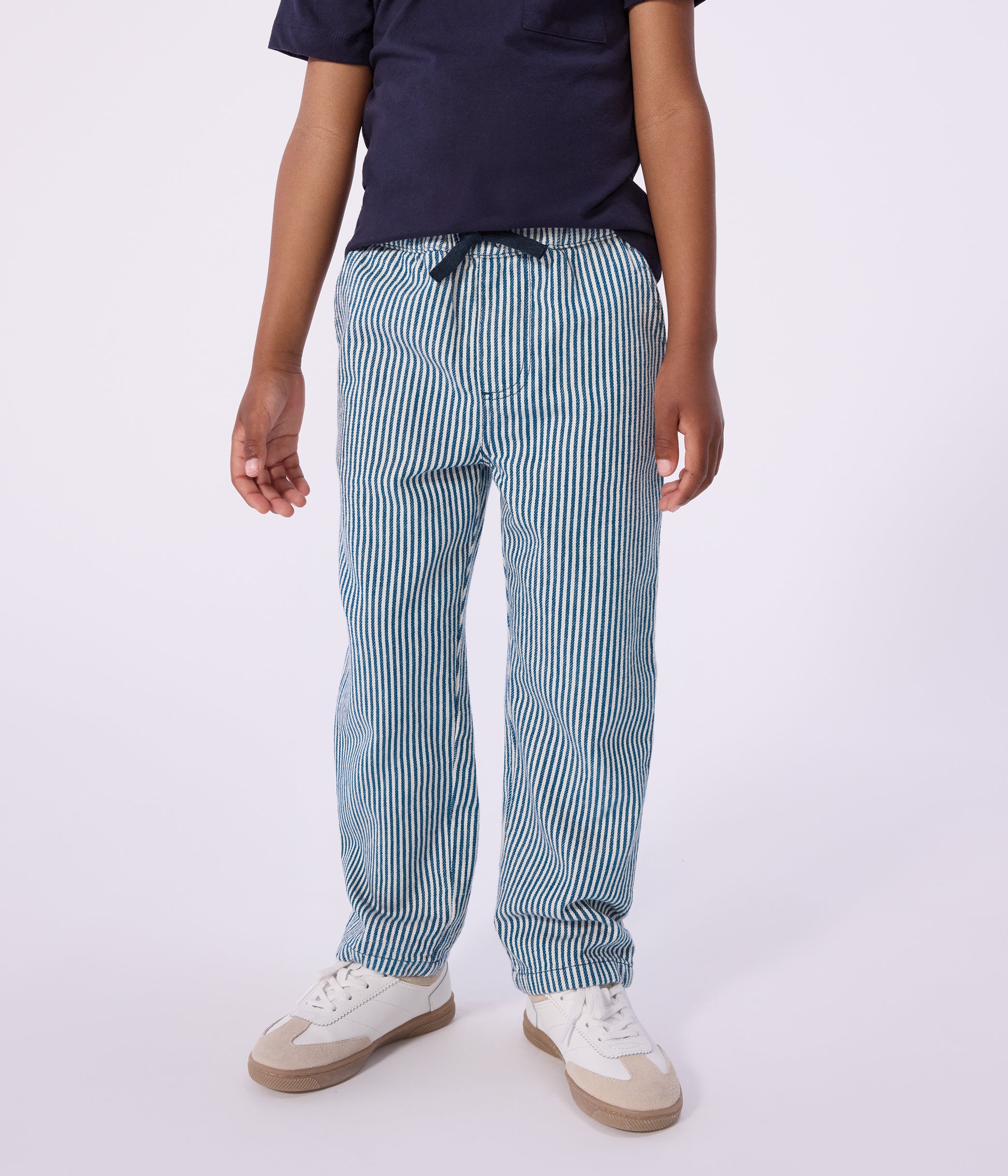 pantalon-enfant-en-coton-à-rayures