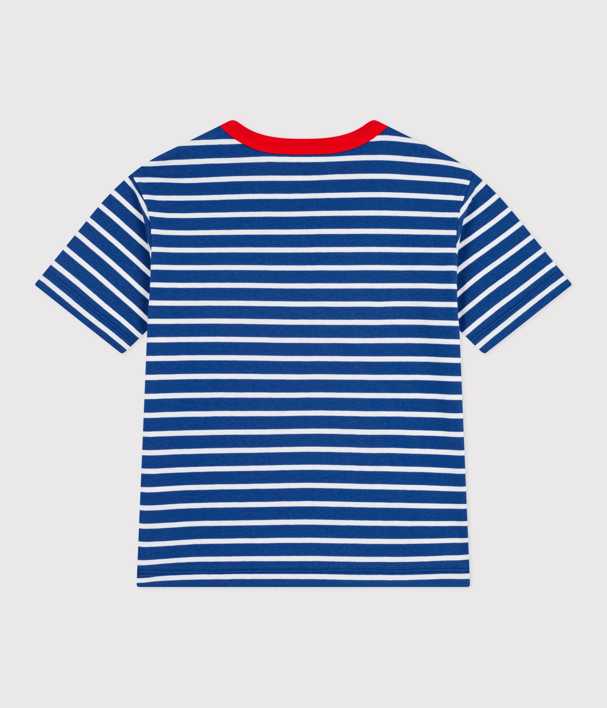 tee-shirt-enfant-manches-courtes-en-coton-à-rayures