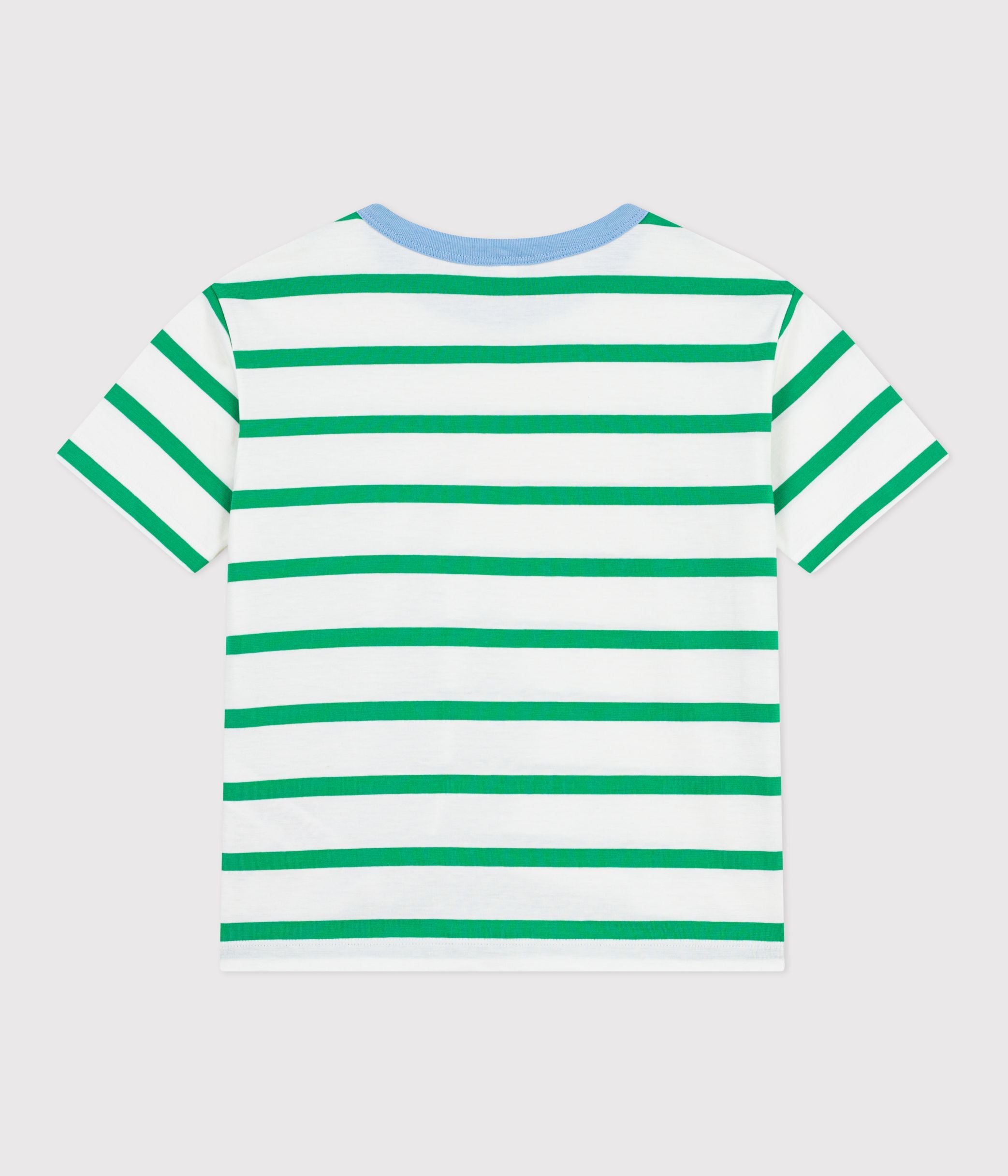 tee-shirt-enfant-manches-courtes-en-coton-à-rayures