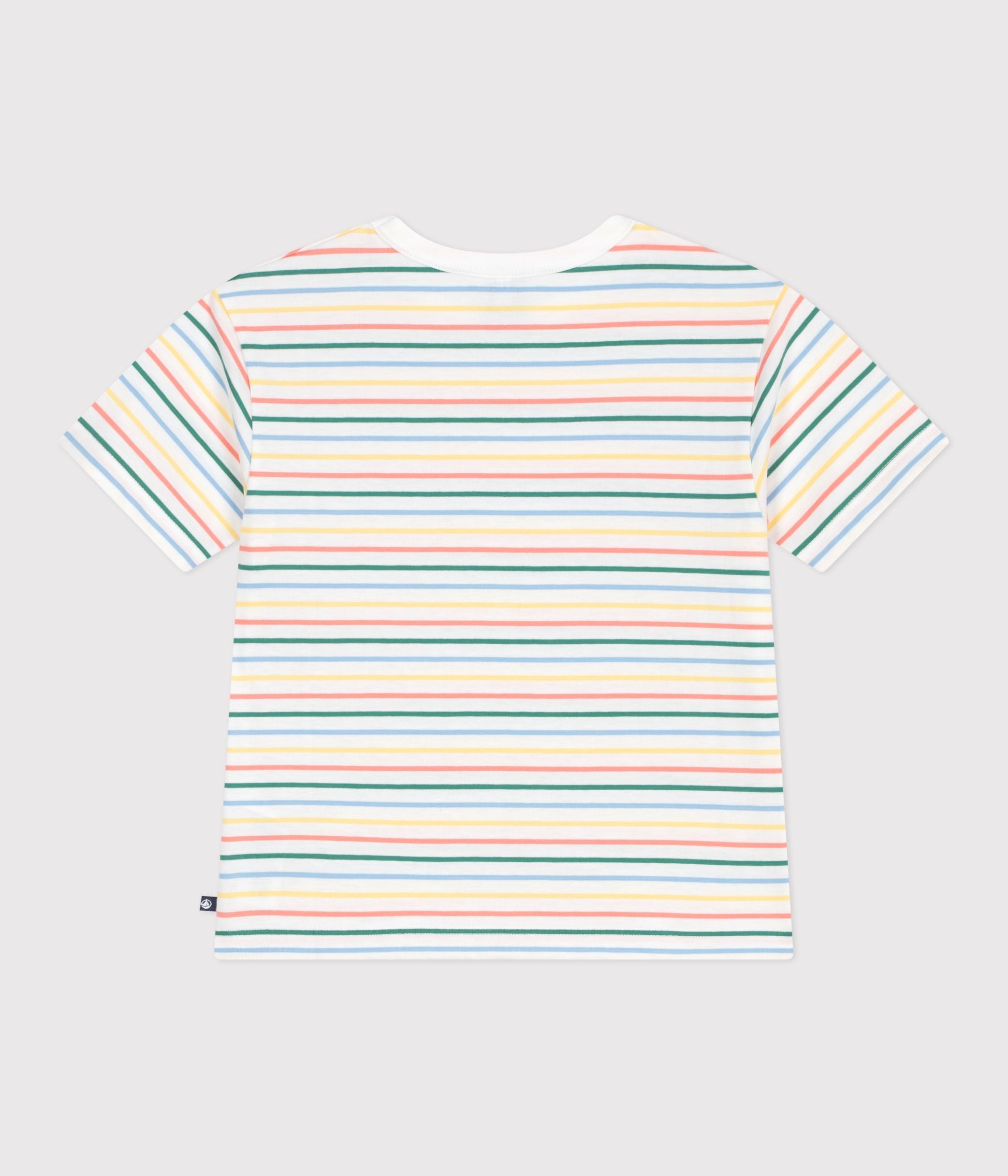 tee-shirt-enfant-manches-courtes-en-coton-à-rayures