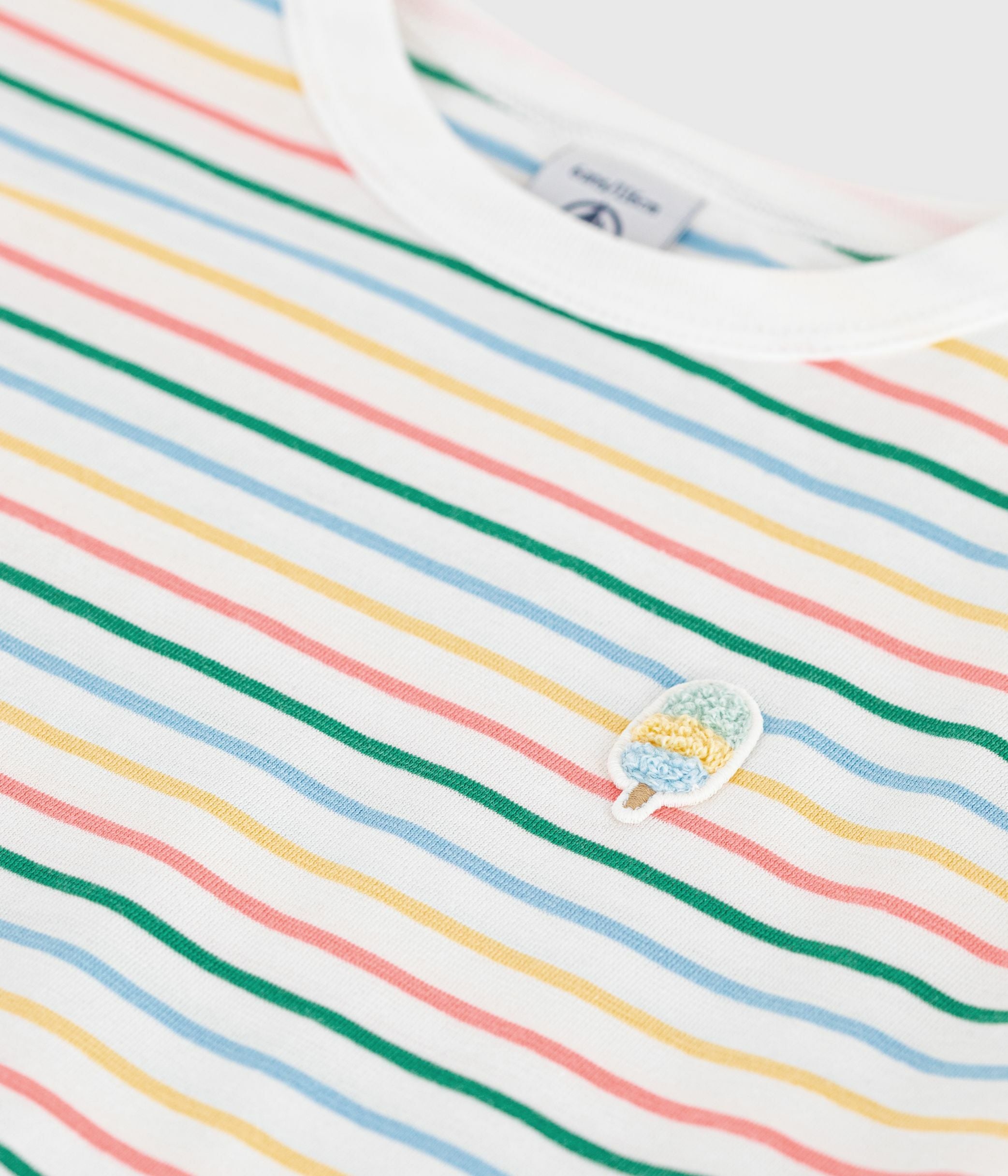 tee-shirt-enfant-manches-courtes-en-coton-à-rayures