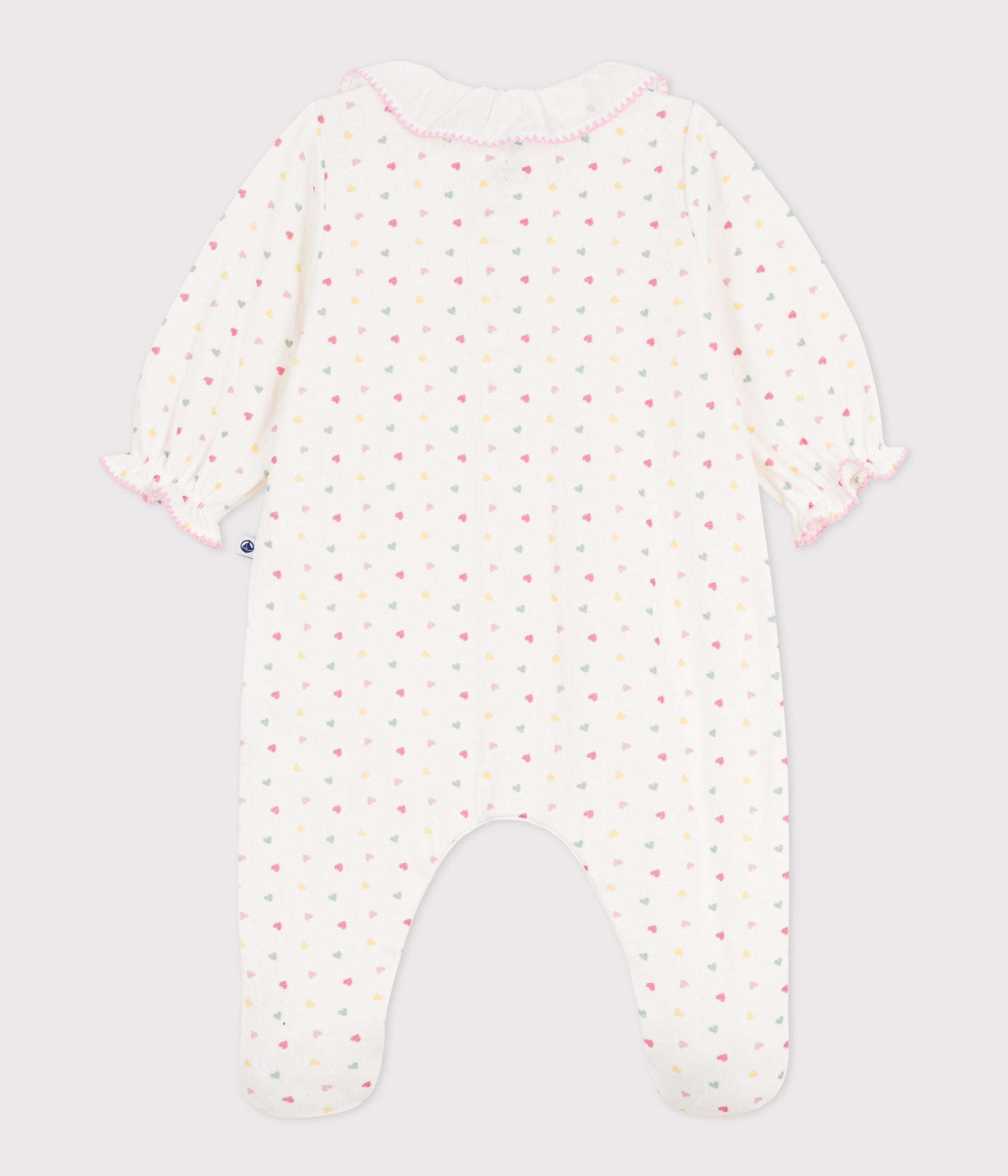 pyjama-bébé-en-tubique-à-col-fleuri