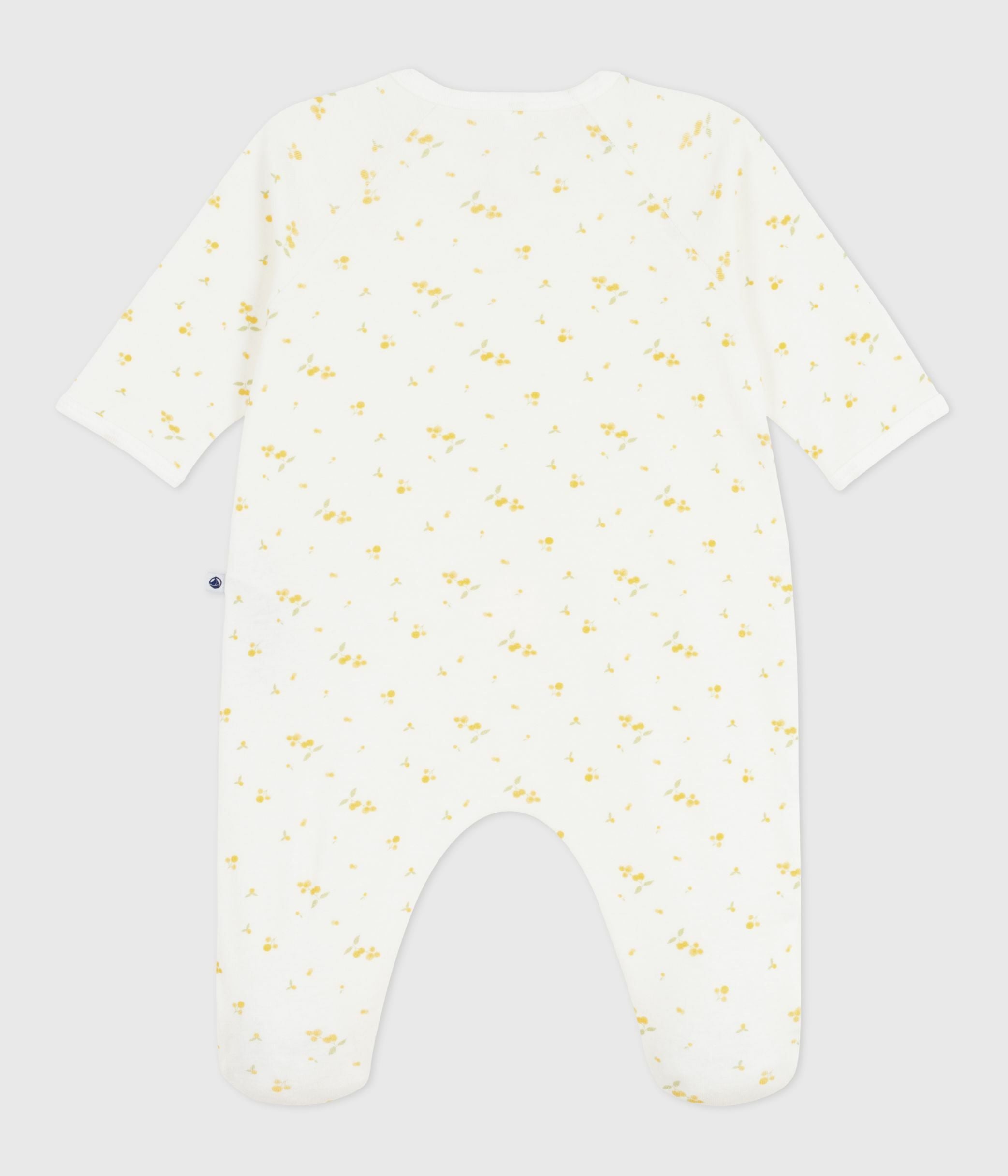 pyjama-bébé-en-coton-fleuri