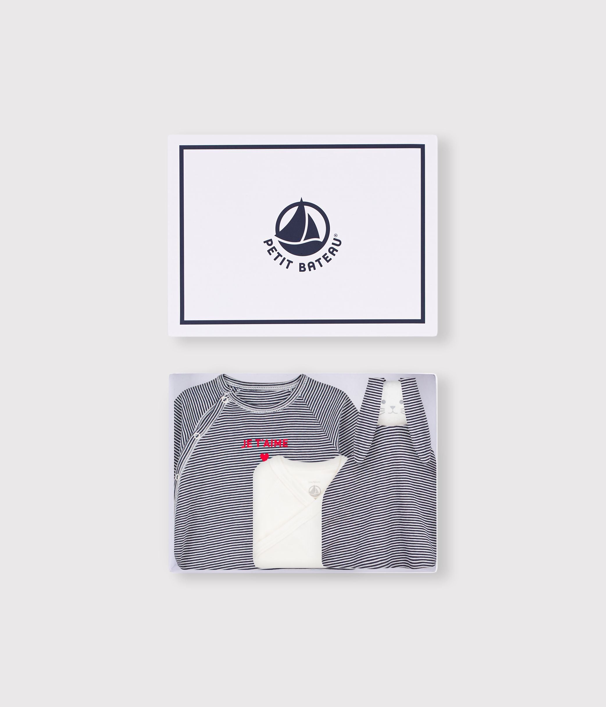 coffret-cadeau-naissance-en-coton-à-rayures