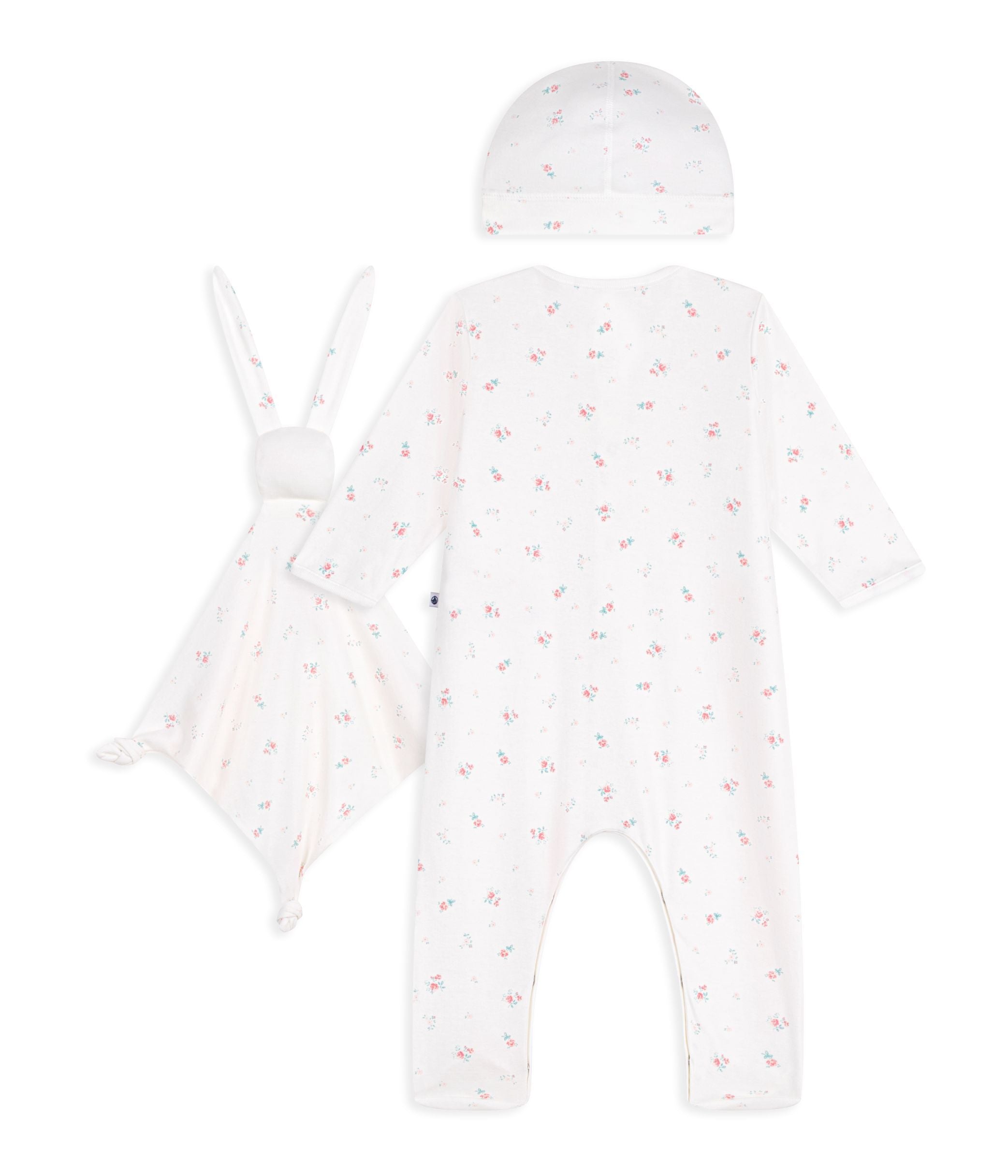 coffret-cadeau-naissance-en-coton-imprimé-fleuri