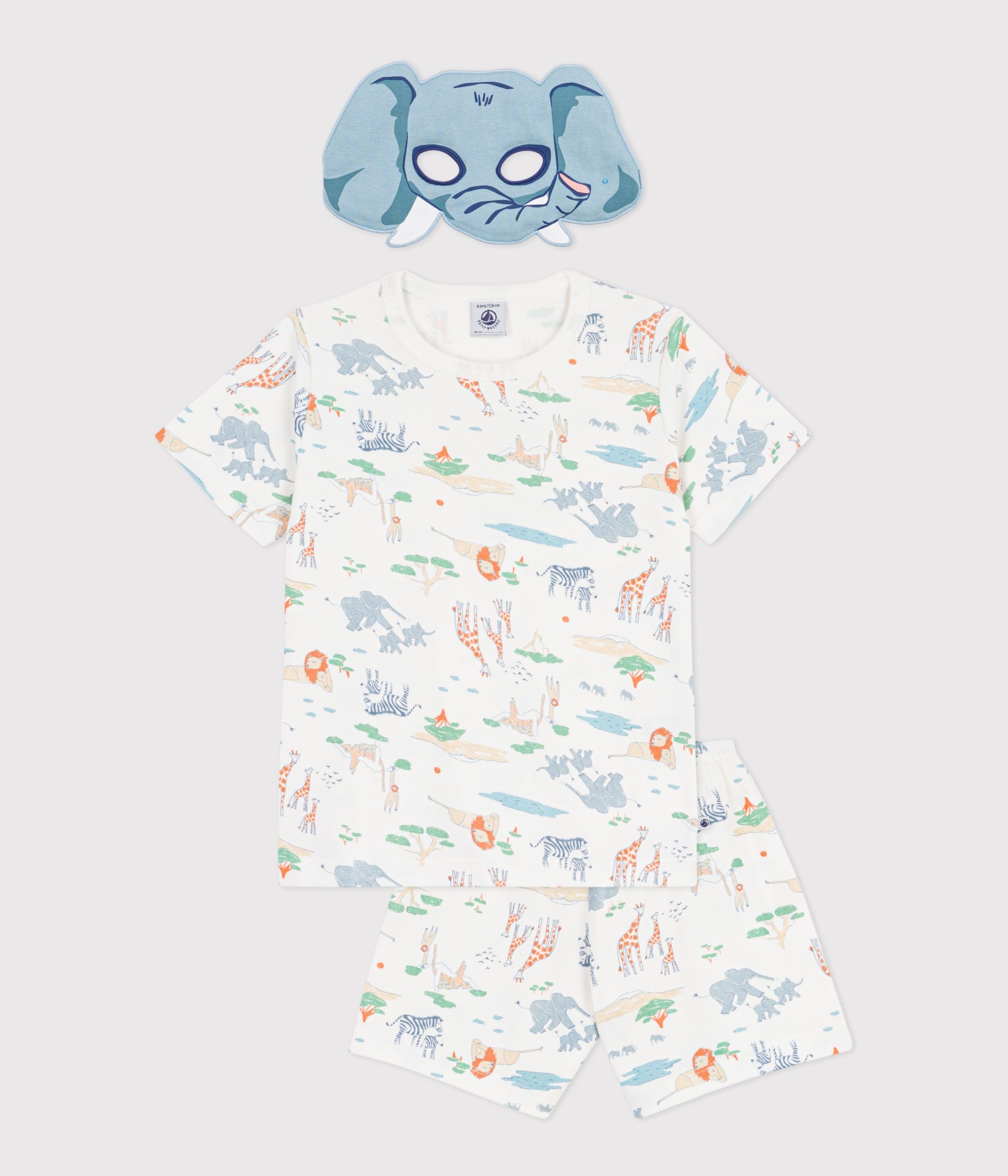 pyjama-short-déguisement-enfant-en-coton-imprimé-savane