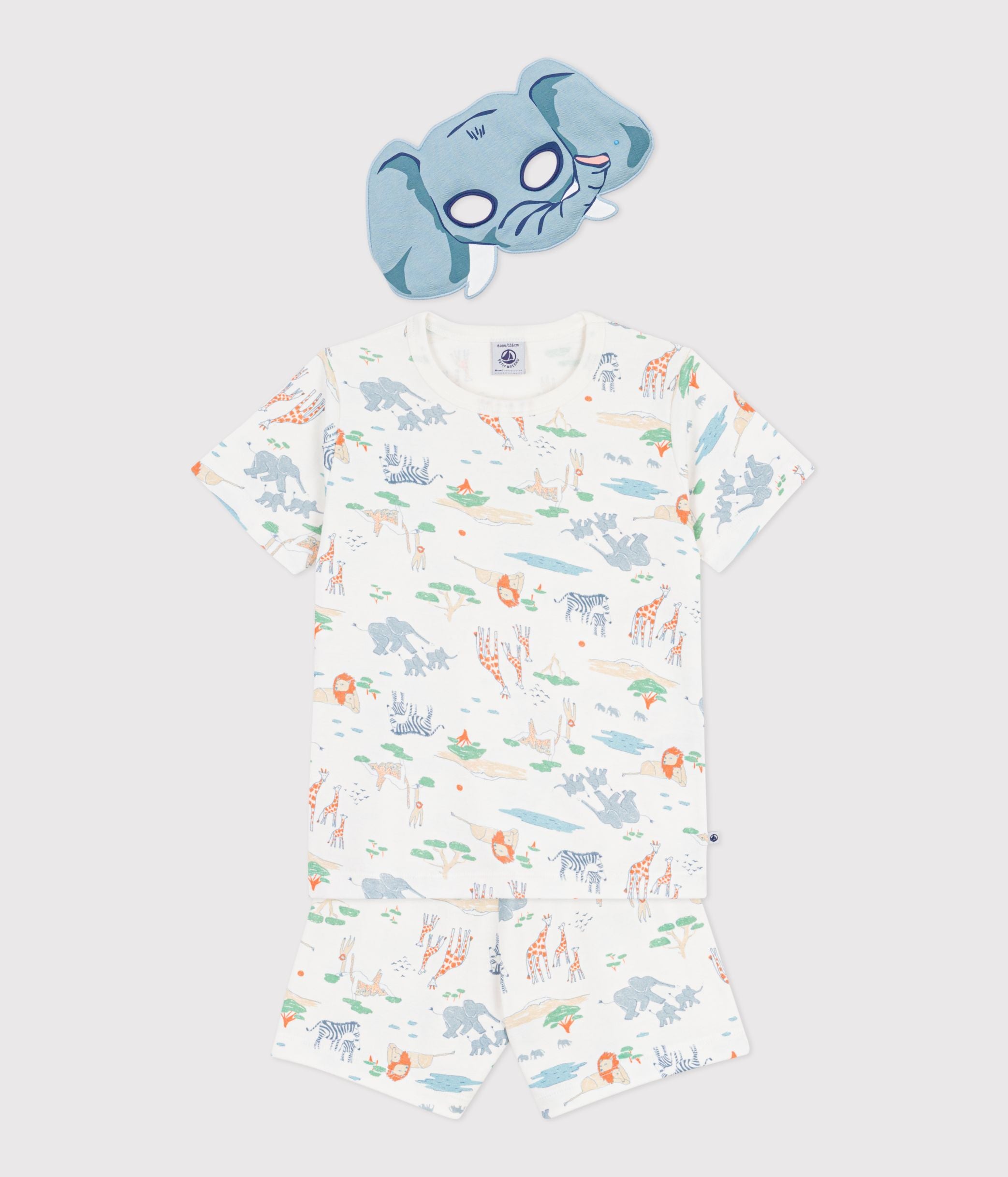 pyjama-short-déguisement-enfant-en-coton-imprimé-savane