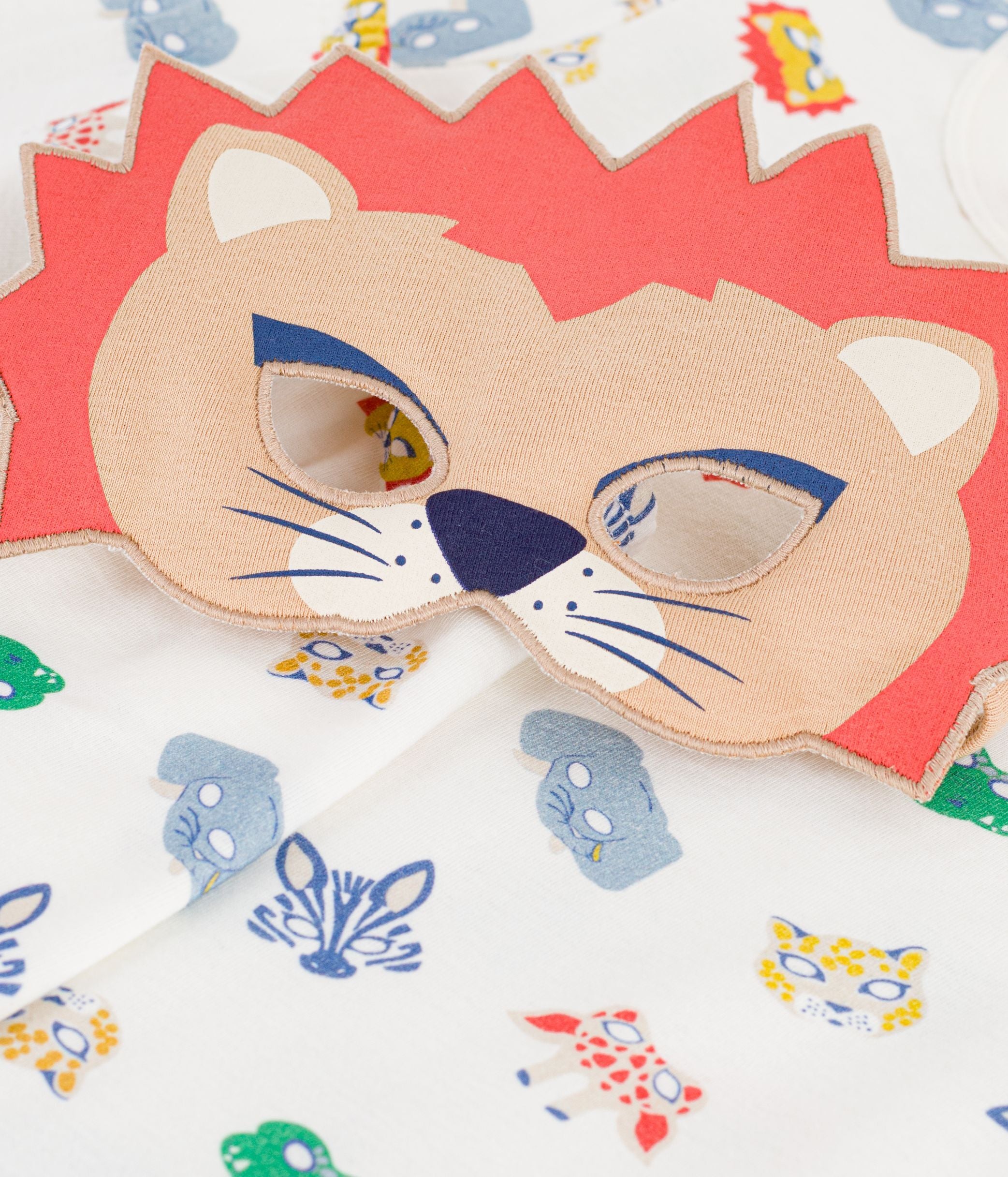 pyjama-short-déguisement-enfant-en-coton-imprimé-masques